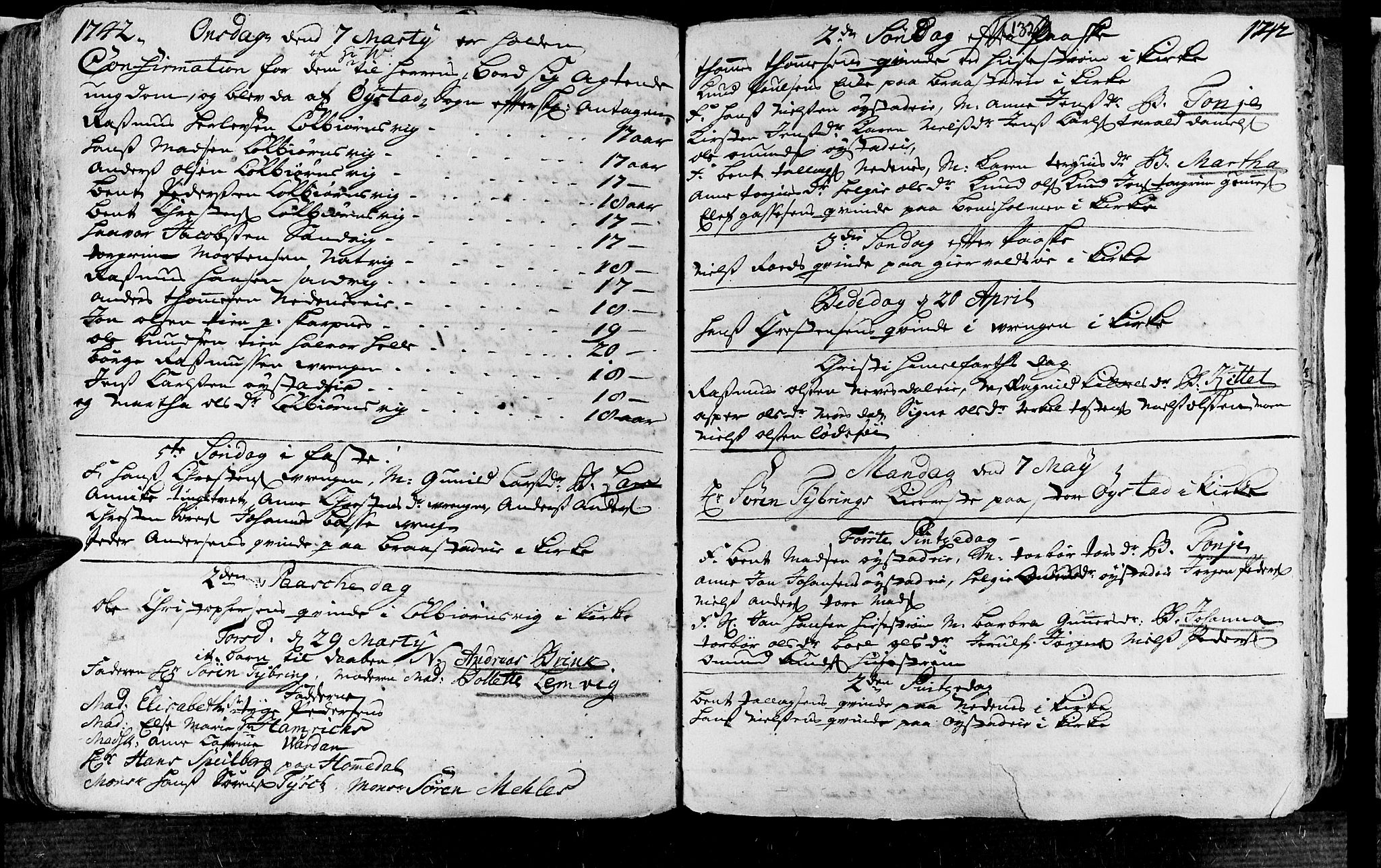 Øyestad sokneprestkontor, AV/SAK-1111-0049/F/Fa/L0004: Parish register (official) no. A 4, 1730-1750, p. 132