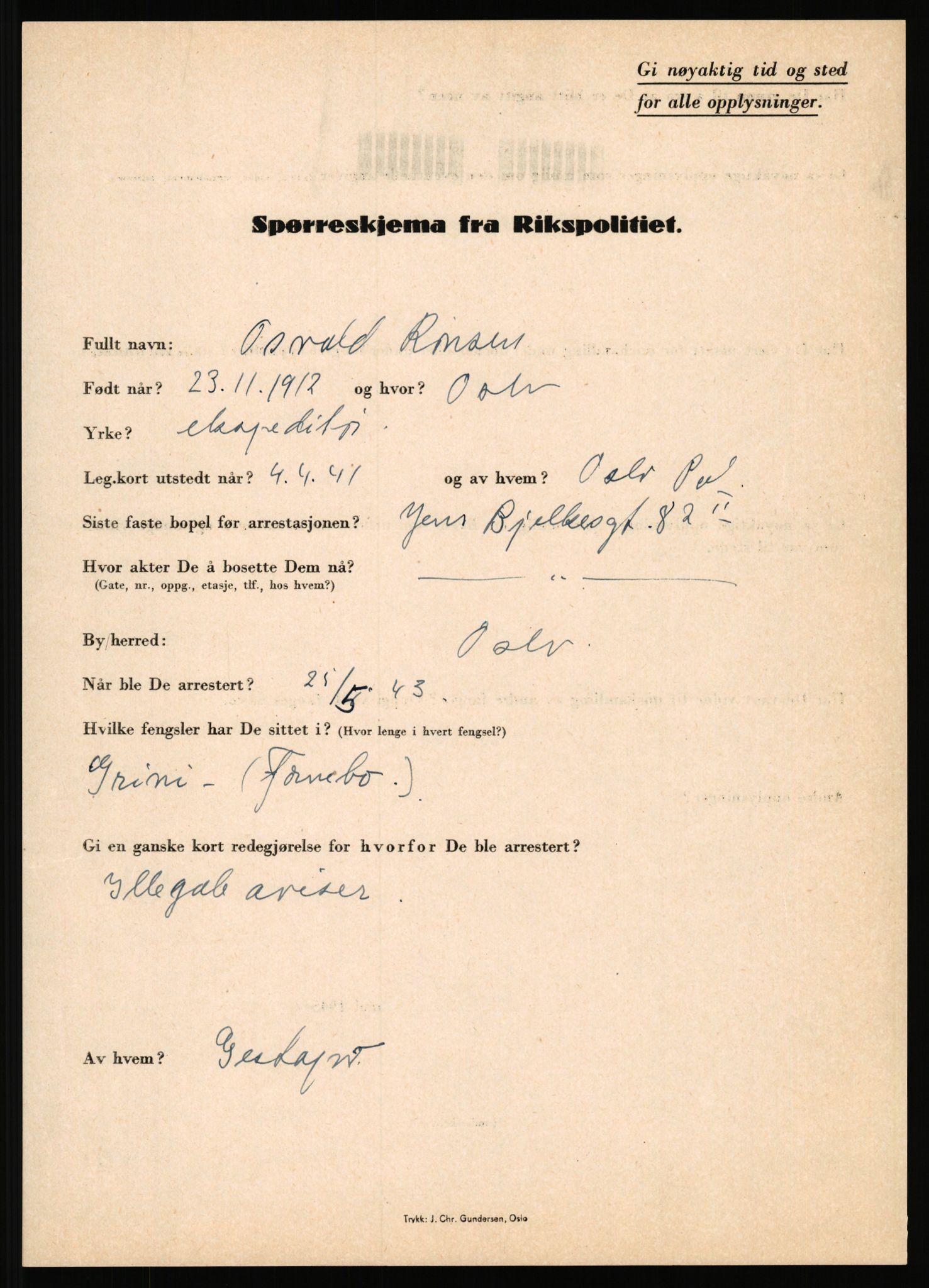 Rikspolitisjefen, AV/RA-S-1560/L/L0014: Pettersen, Aksel - Savosnick, Ernst, 1940-1945, p. 1002