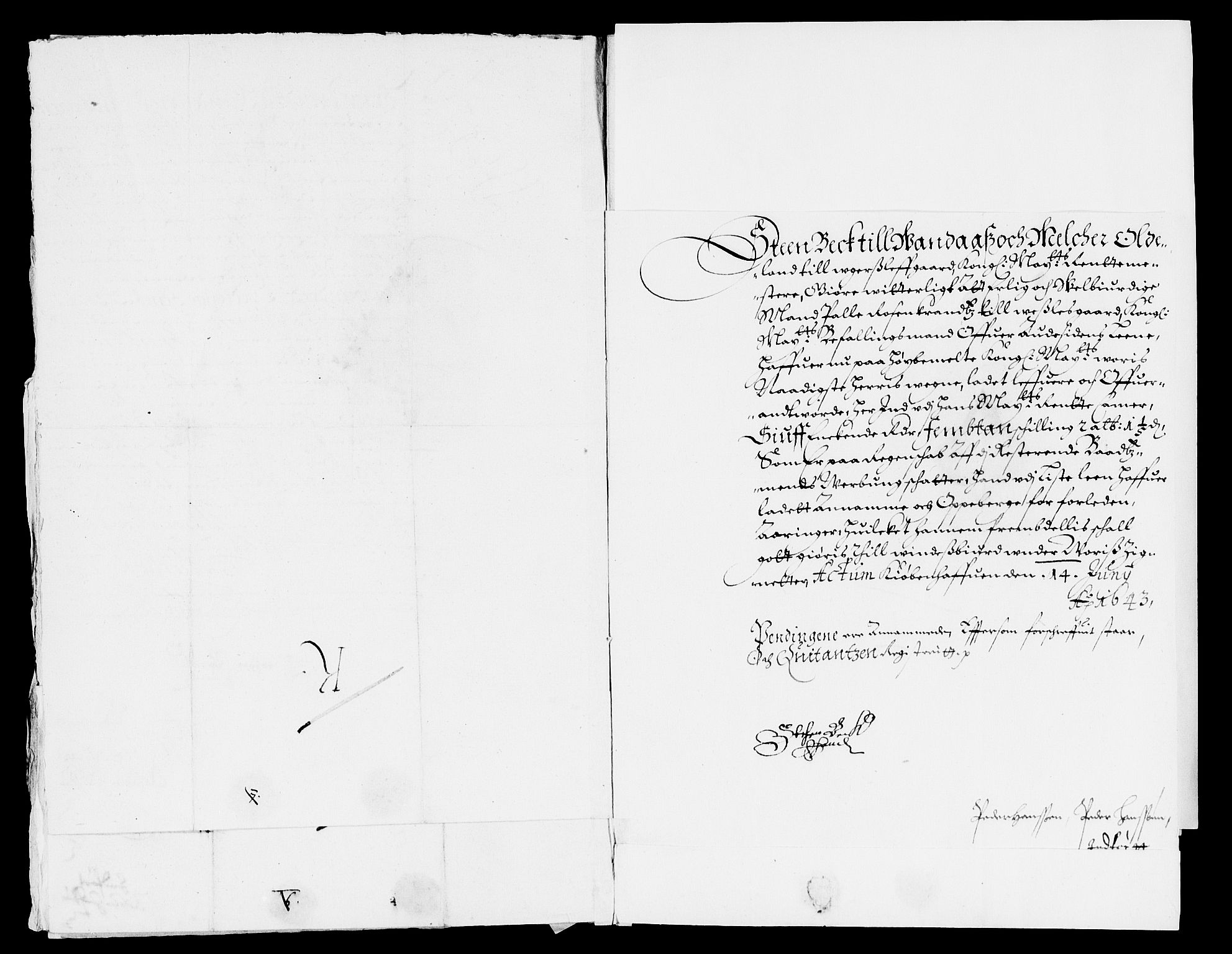 Rentekammeret inntil 1814, Reviderte regnskaper, Lensregnskaper, RA/EA-5023/R/Rb/Rbr/L0014: Lista len, 1641-1644