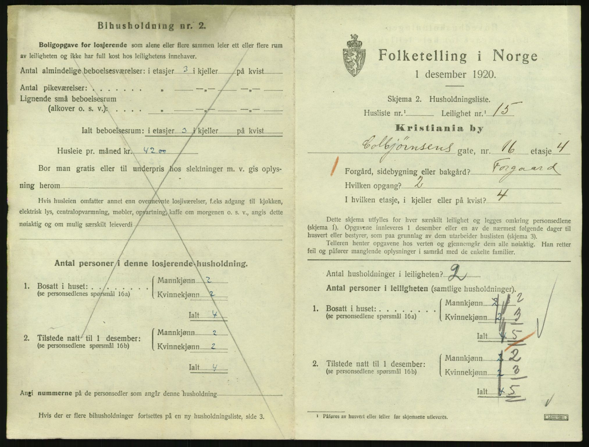 SAO, 1920 census for Kristiania, 1920, p. 13072