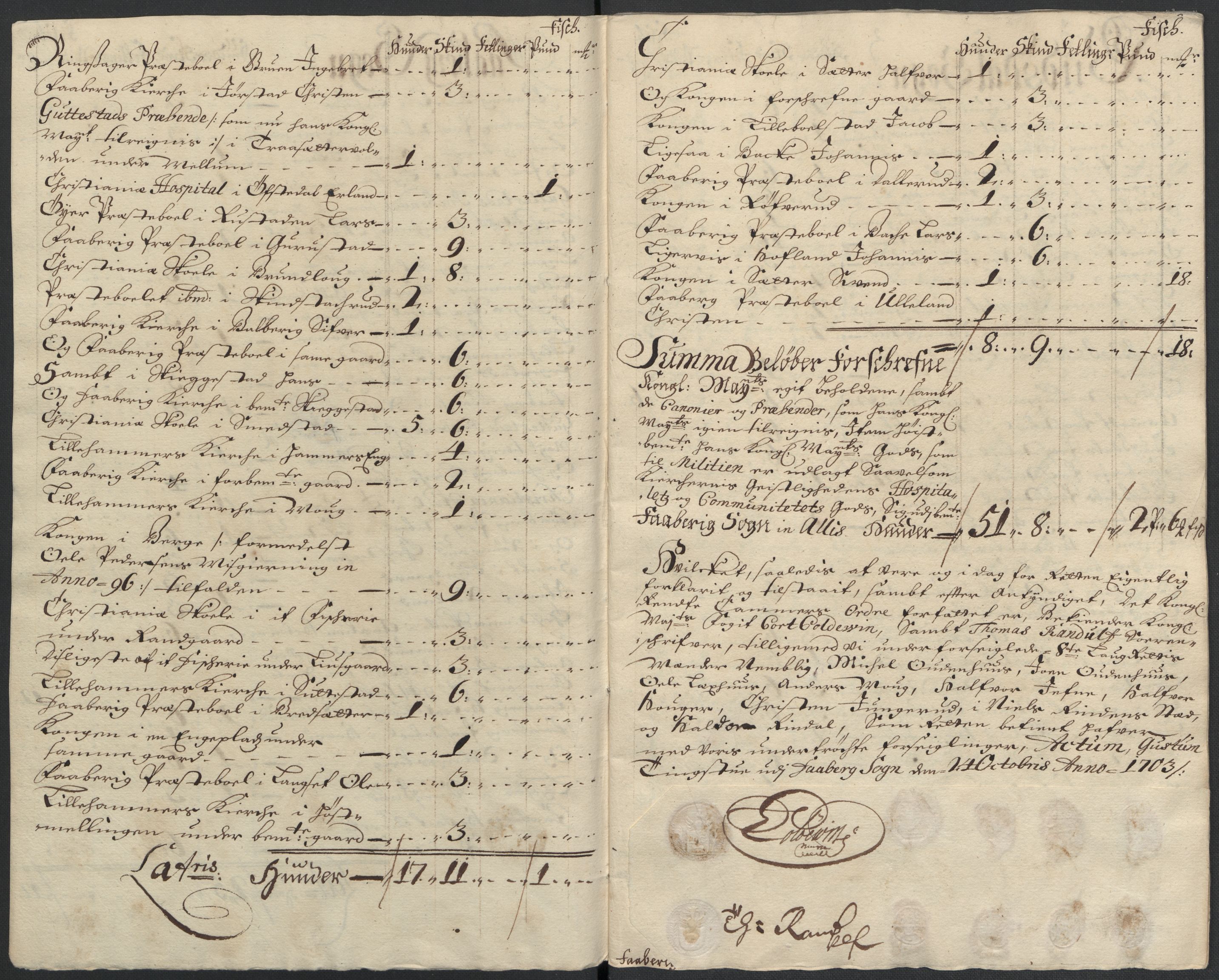 Rentekammeret inntil 1814, Reviderte regnskaper, Fogderegnskap, RA/EA-4092/R17/L1176: Fogderegnskap Gudbrandsdal, 1703, p. 205