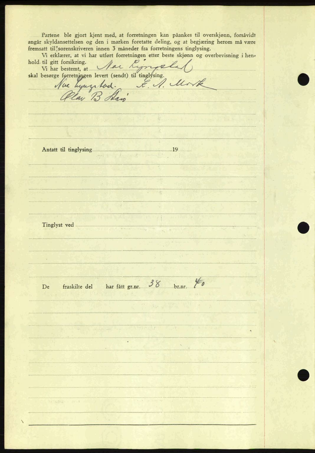 Romsdal sorenskriveri, AV/SAT-A-4149/1/2/2C: Mortgage book no. A14, 1943-1943, Diary no: : 1073/1943