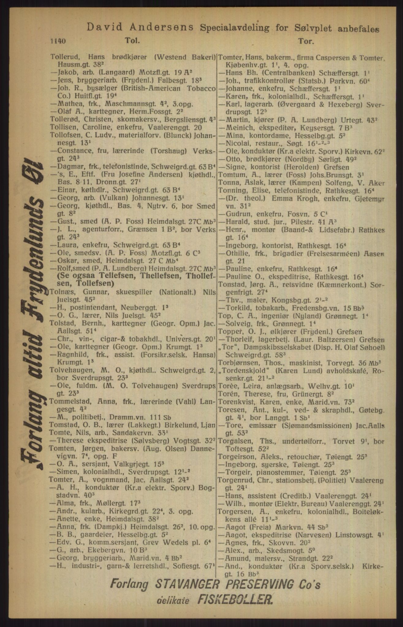 Kristiania/Oslo adressebok, PUBL/-, 1915, p. 1140