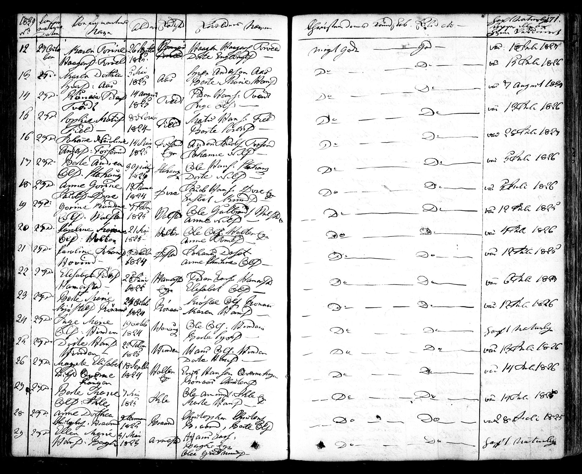 Nes prestekontor Kirkebøker, AV/SAO-A-10410/F/Fa/L0006: Parish register (official) no. I 6, 1833-1845, p. 171