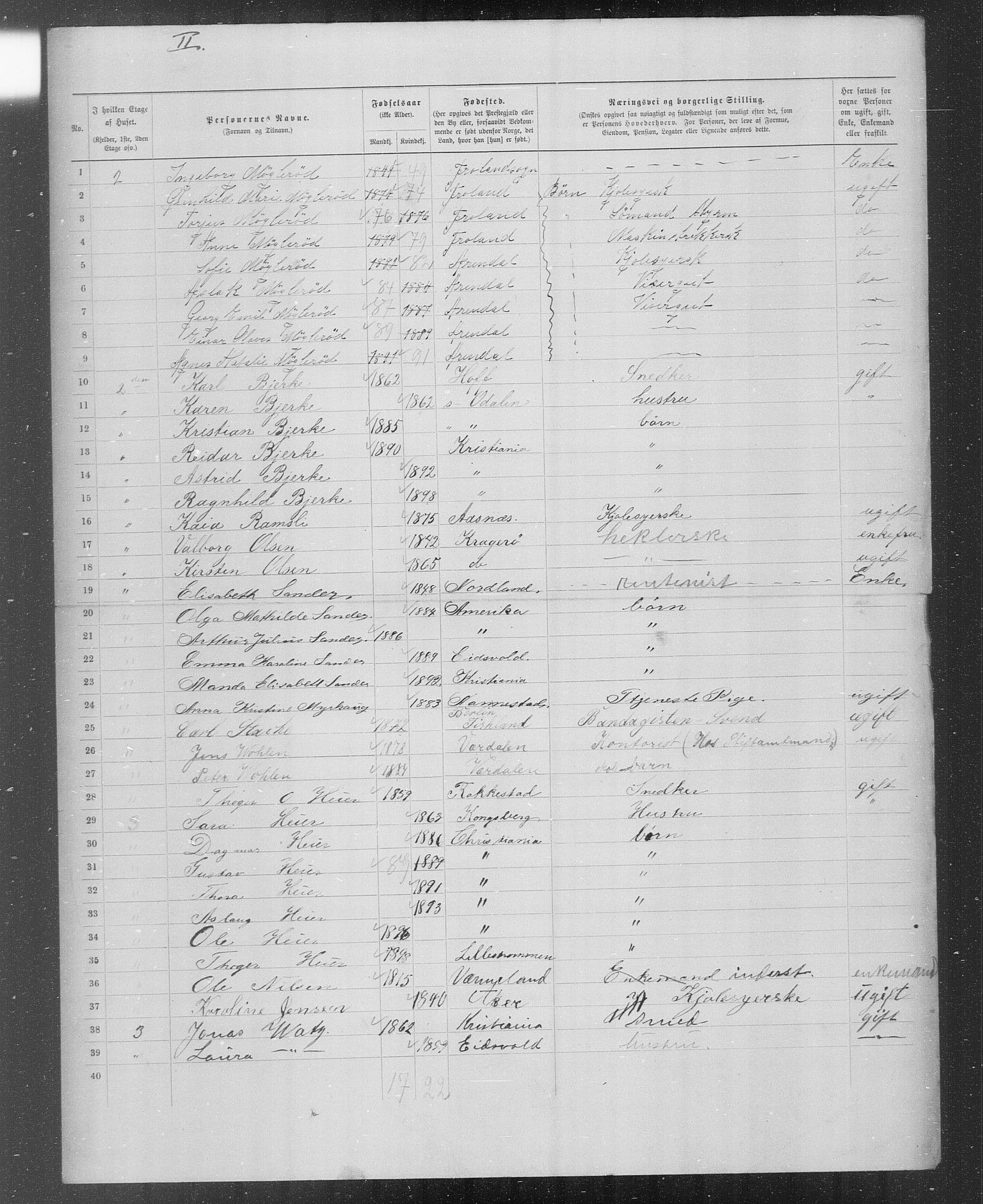 OBA, Municipal Census 1899 for Kristiania, 1899, p. 3007