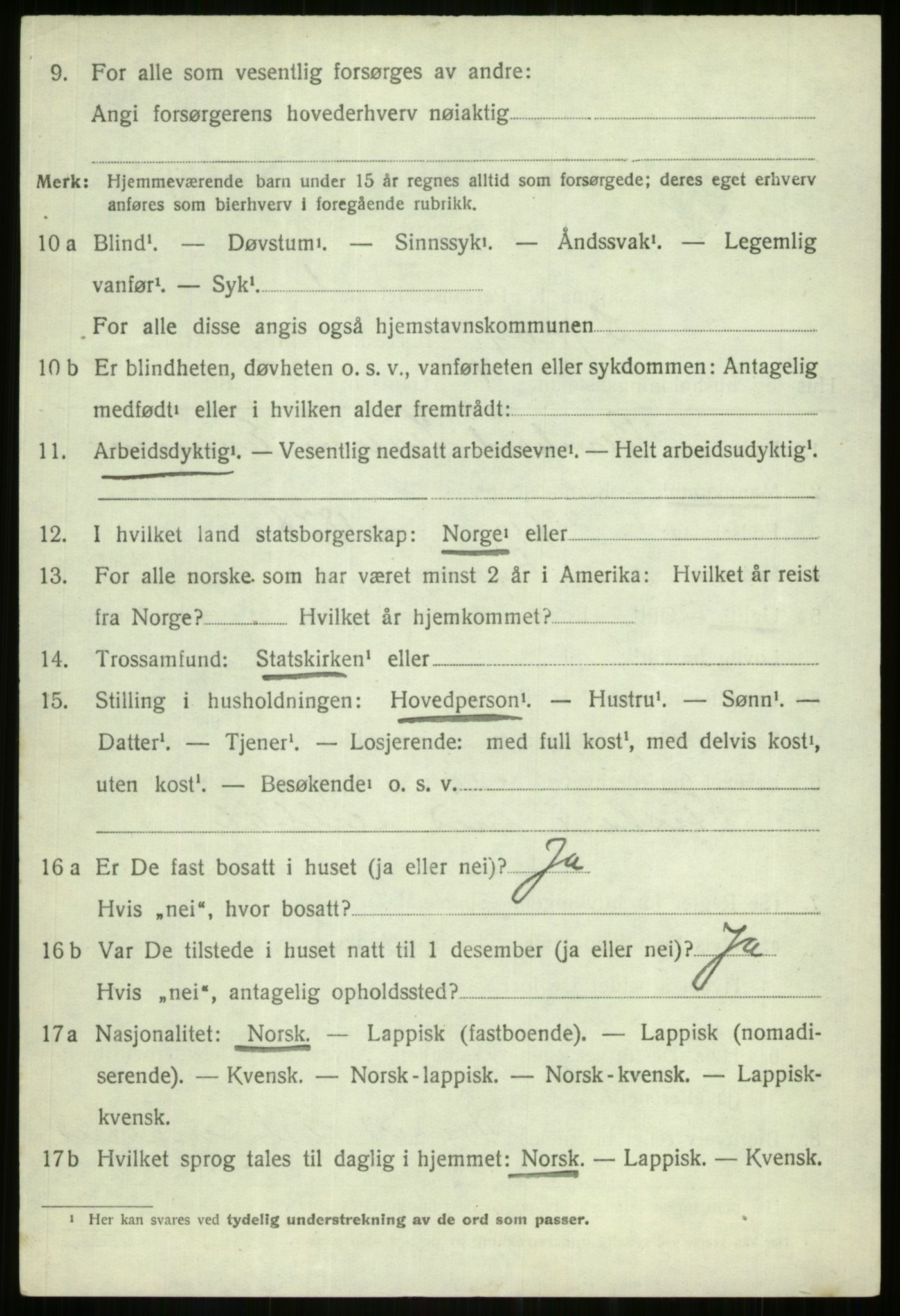 SATØ, 1920 census for Dyrøy, 1920, p. 2698