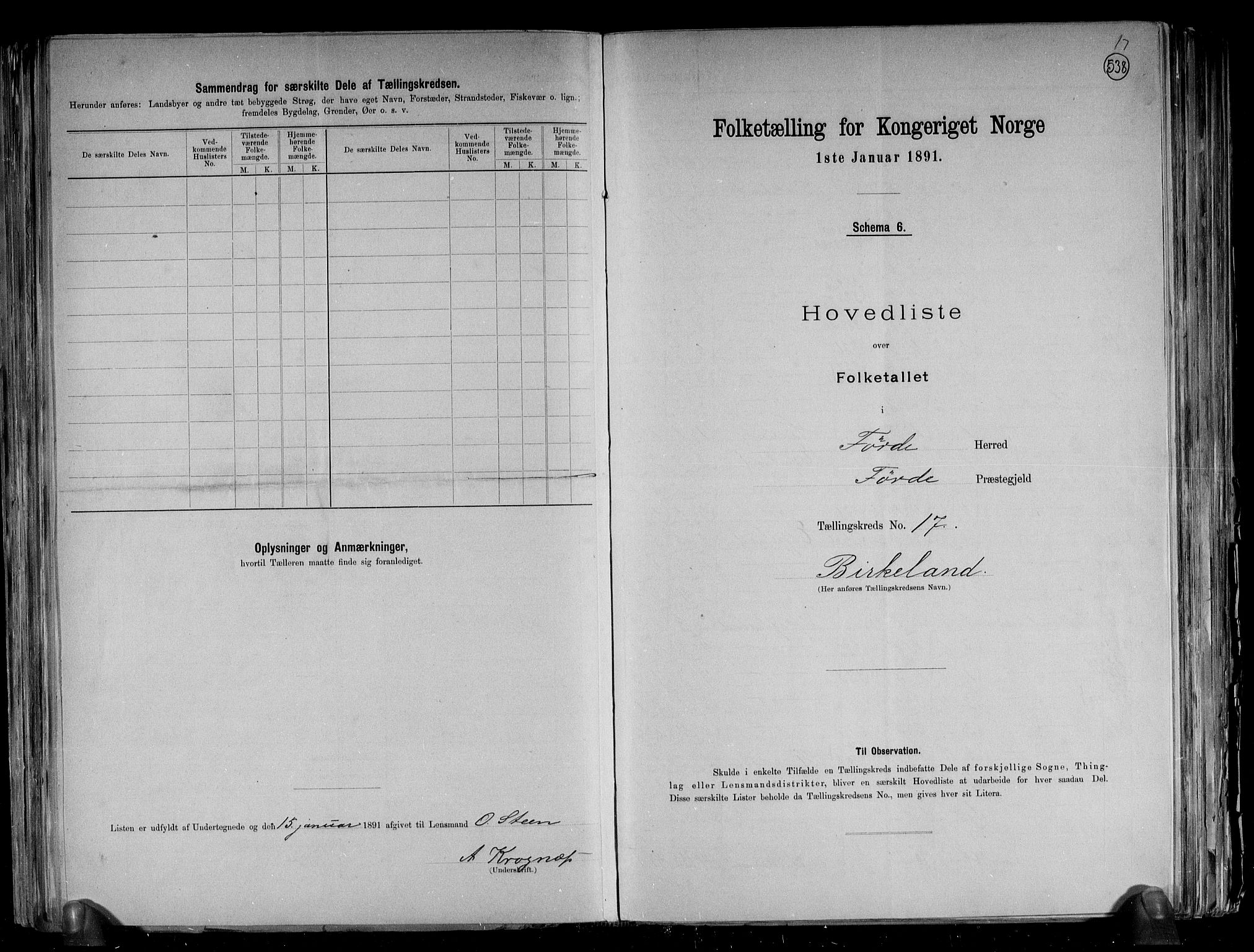 RA, 1891 census for 1432 Førde, 1891, p. 38