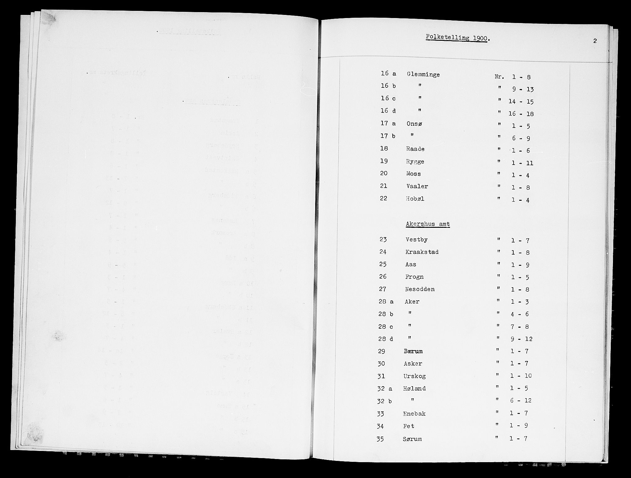 SAO, 1900 census for Nesodden, 1900