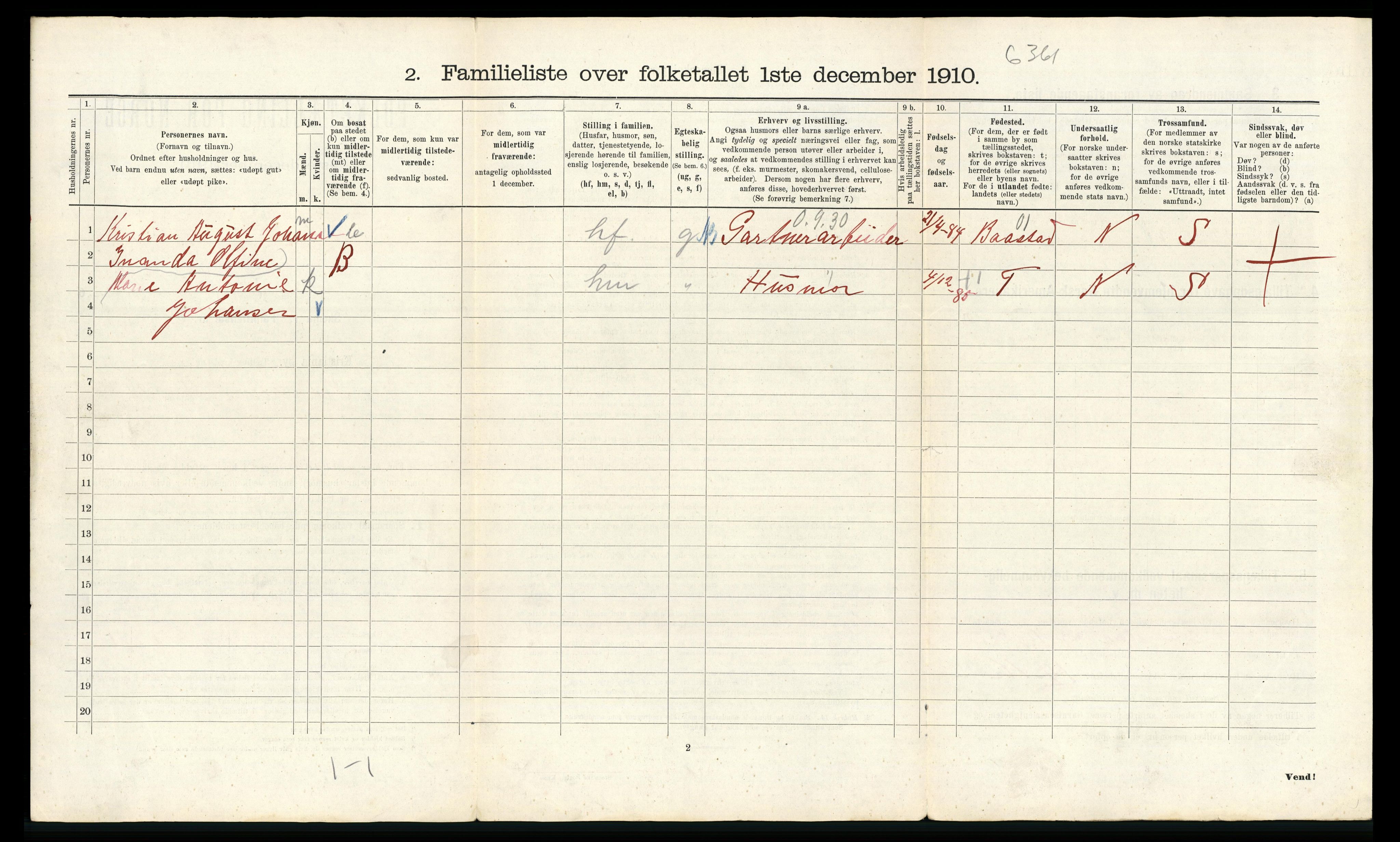 RA, 1910 census for Kristiania, 1910, p. 124378