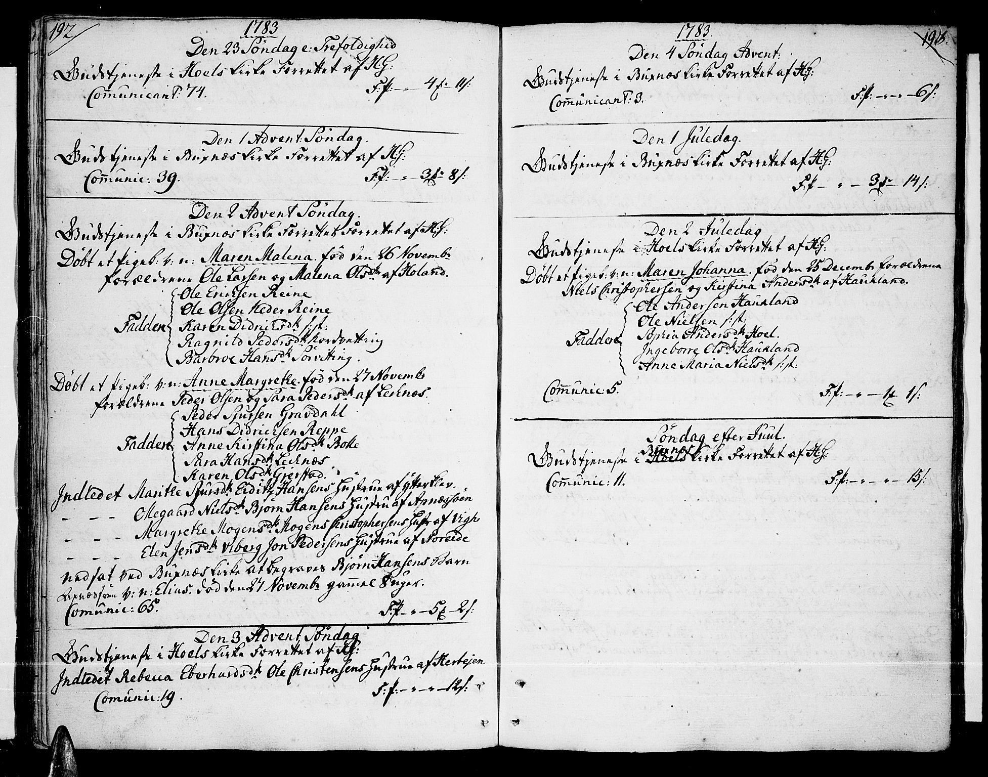 Ministerialprotokoller, klokkerbøker og fødselsregistre - Nordland, SAT/A-1459/881/L1149: Parish register (official) no. 881A02, 1773-1793, p. 192-193