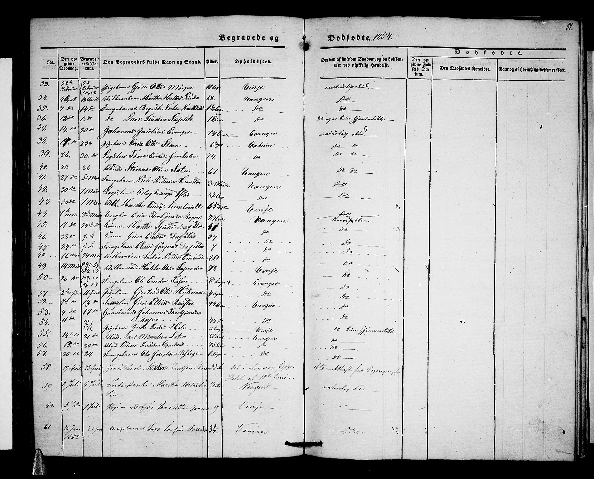 Voss sokneprestembete, AV/SAB-A-79001/H/Haa: Parish register (official) no. A 15, 1845-1855, p. 51