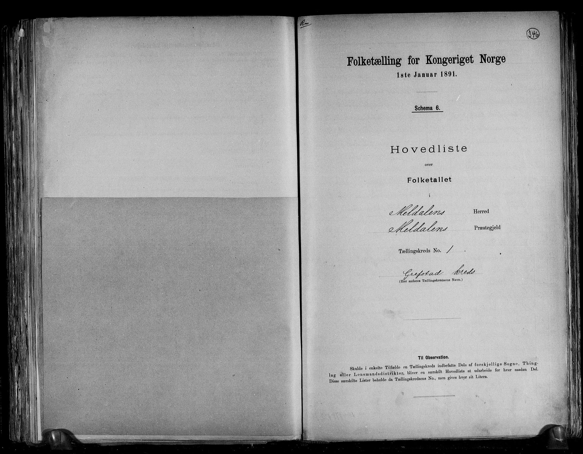 RA, 1891 census for 1636 Meldal, 1891, p. 5