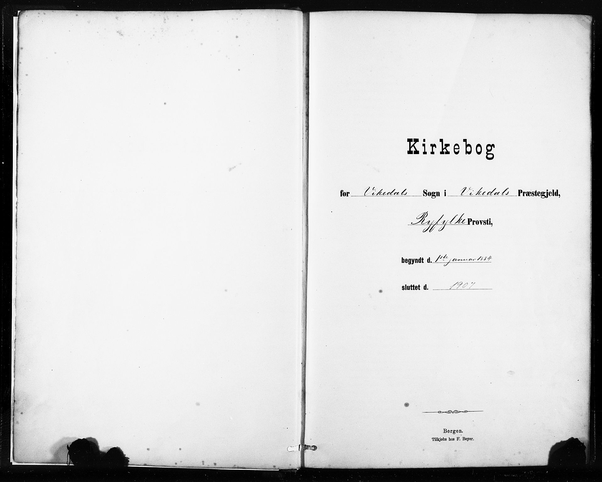 Vikedal sokneprestkontor, AV/SAST-A-101840/01/IV: Parish register (official) no. A 10, 1884-1907