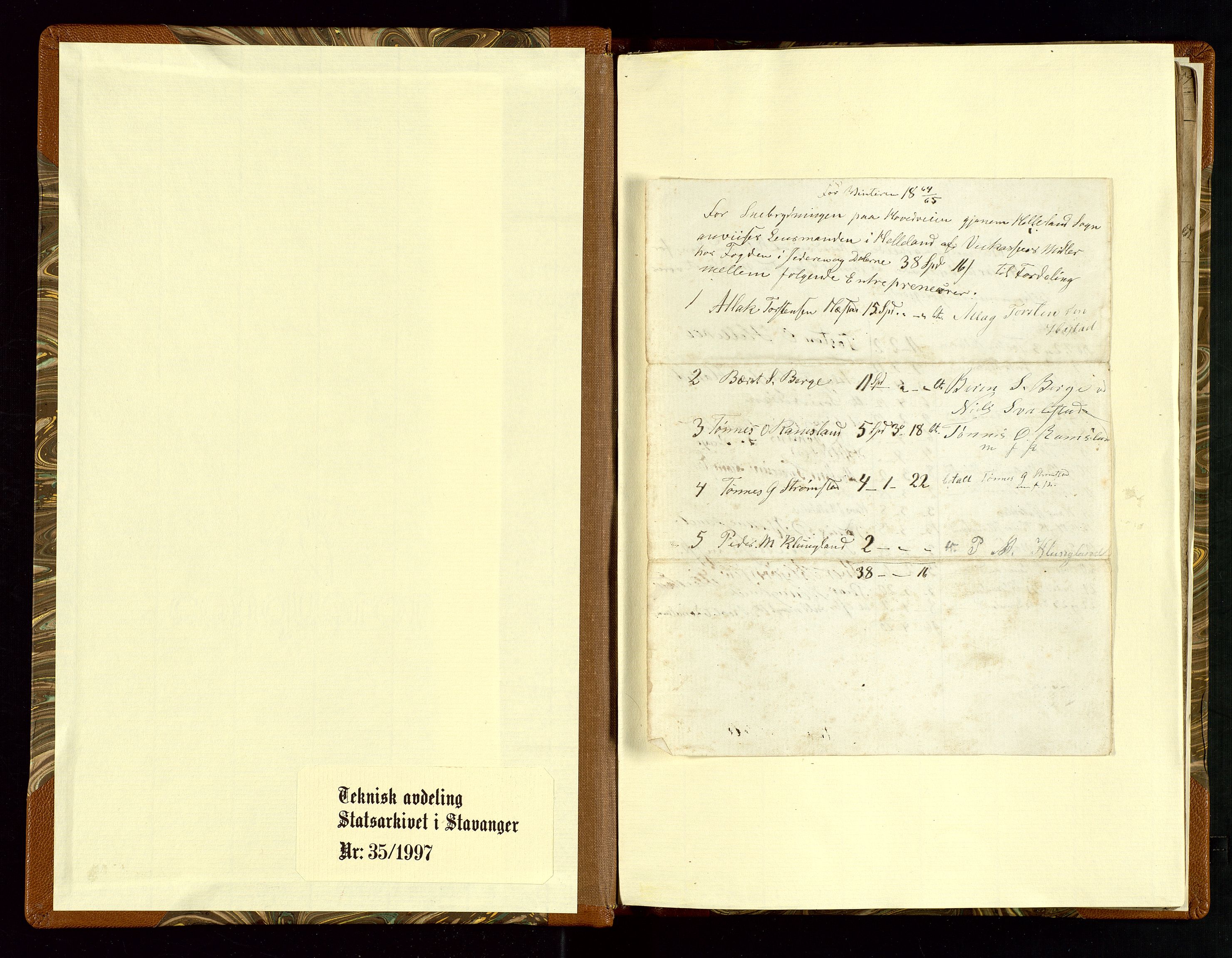 Helleland lensmannskontor, AV/SAST-A-100209/Ya/L0003: Diverseprotokoll, 1842-1960