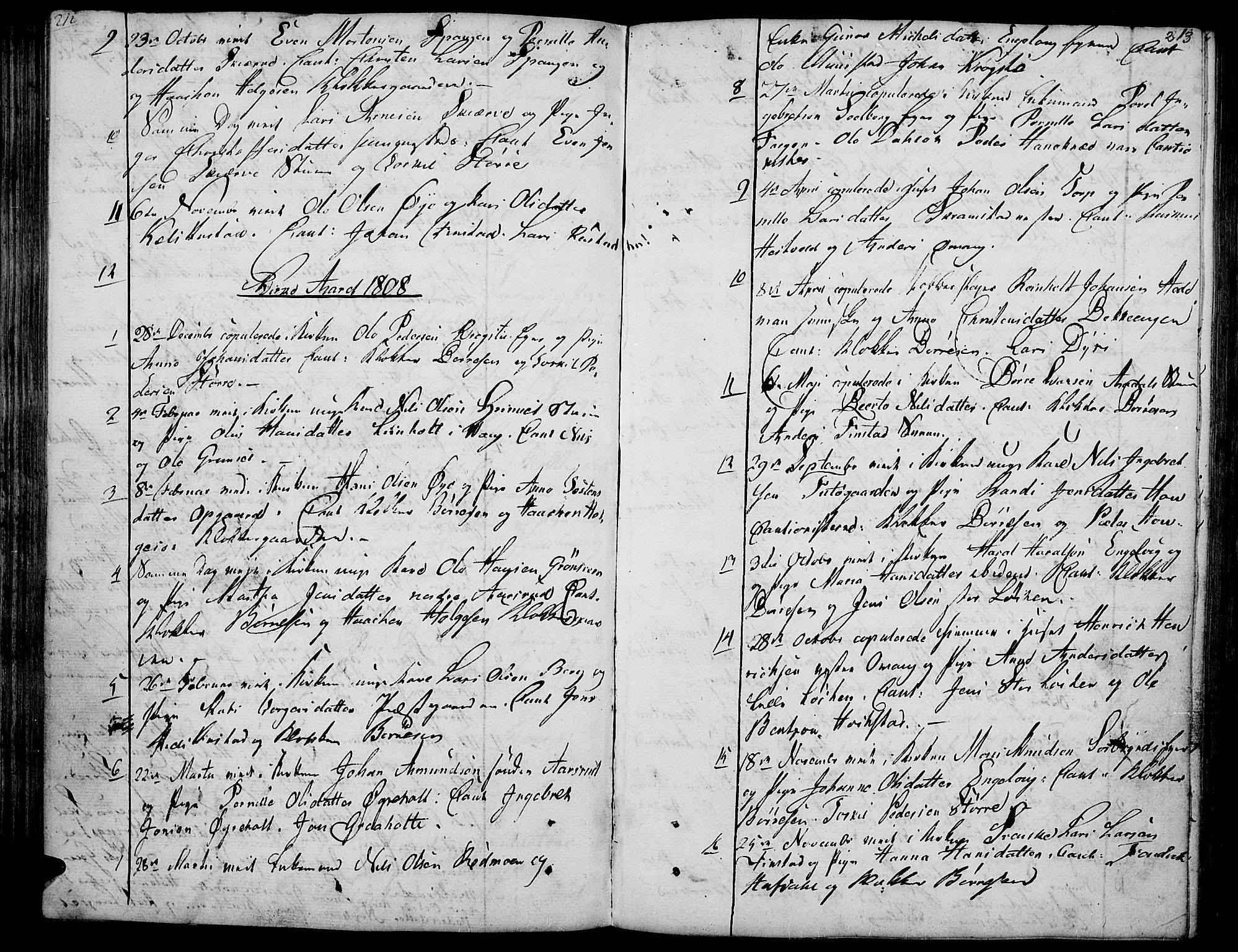 Løten prestekontor, SAH/PREST-022/K/Ka/L0004: Parish register (official) no. 4, 1801-1814, p. 212-213