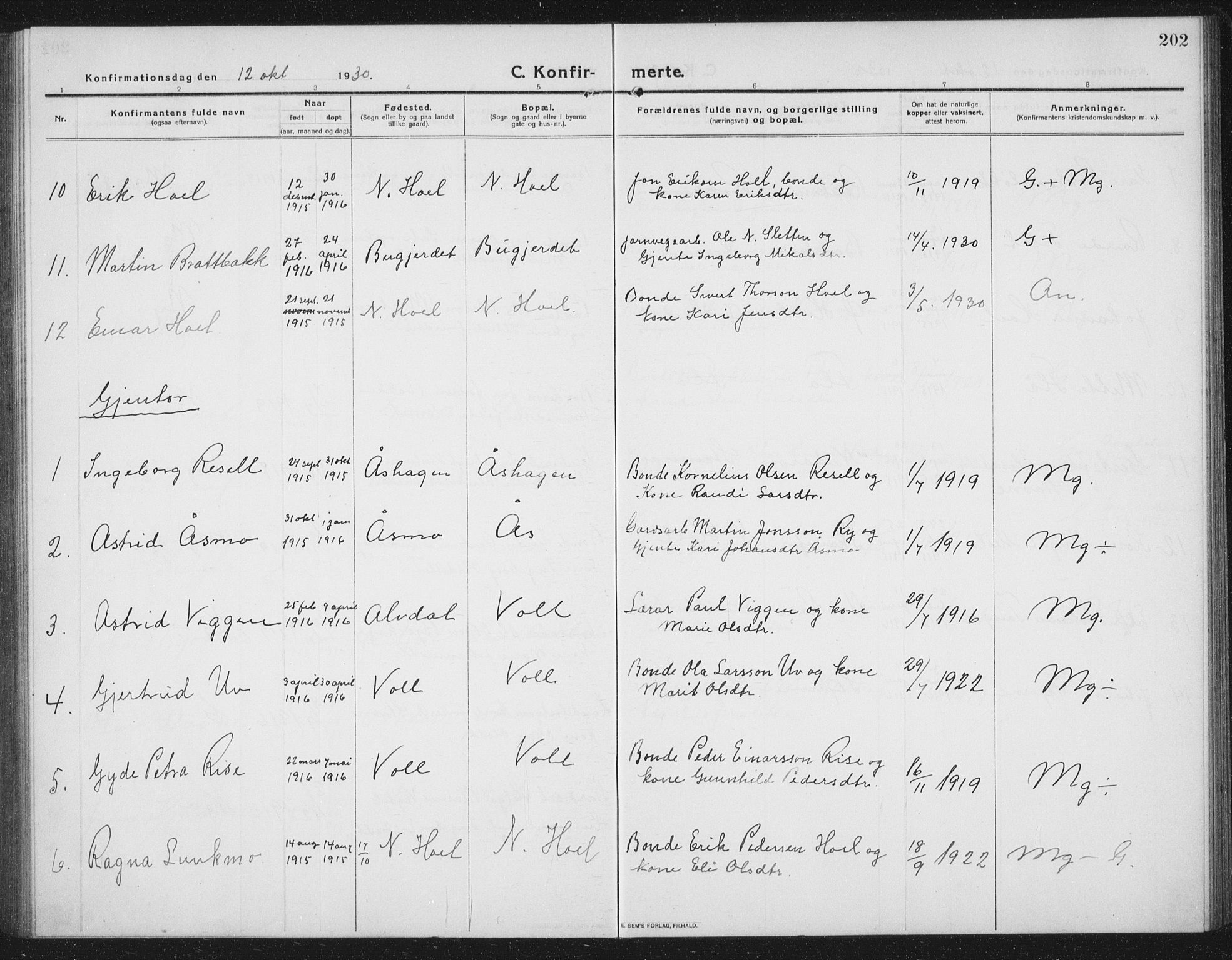 Ministerialprotokoller, klokkerbøker og fødselsregistre - Sør-Trøndelag, SAT/A-1456/674/L0877: Parish register (copy) no. 674C04, 1913-1940, p. 202