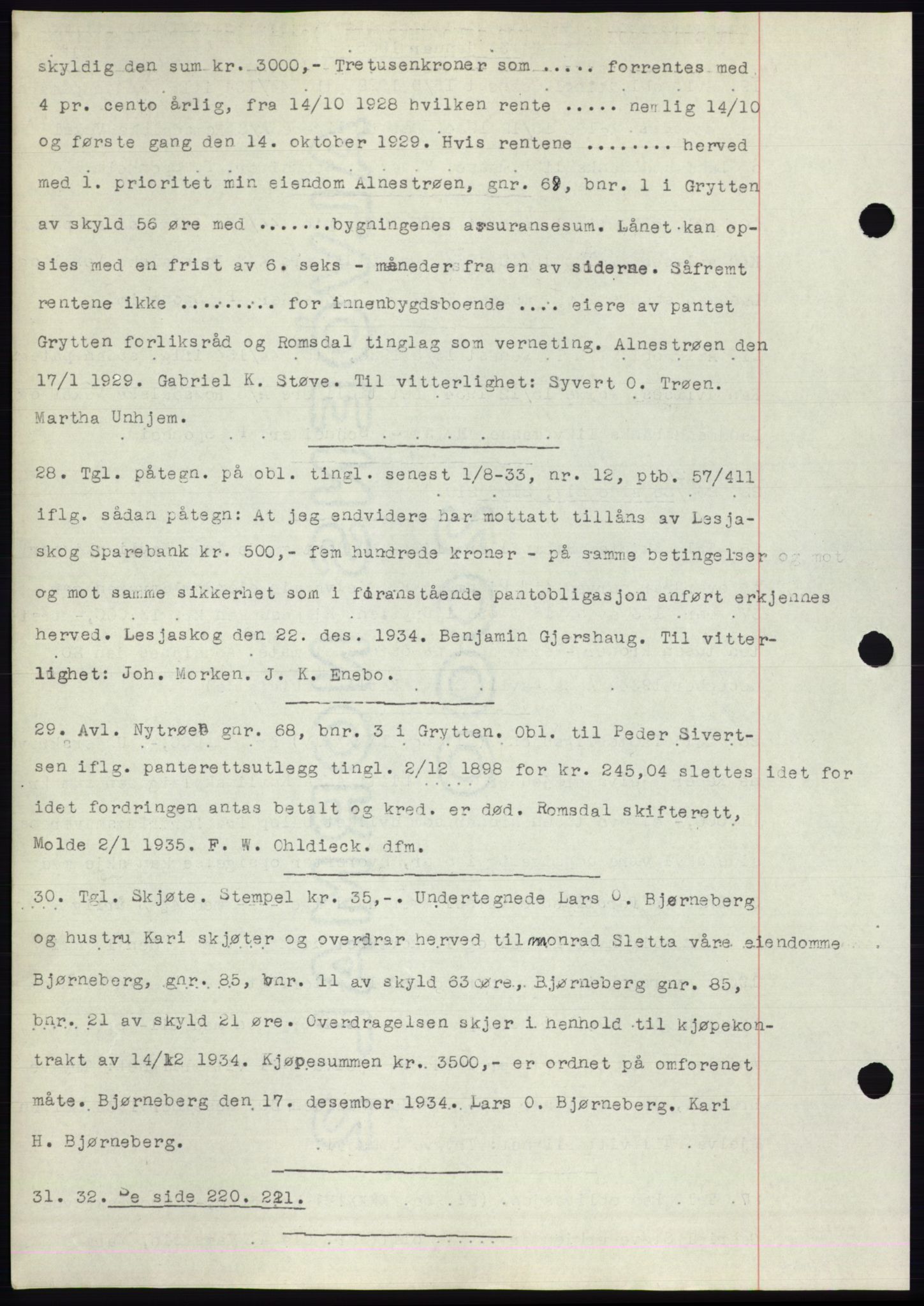 Romsdal sorenskriveri, AV/SAT-A-4149/1/2/2C/L0066: Mortgage book no. 60, 1934-1935, Deed date: 03.01.1935