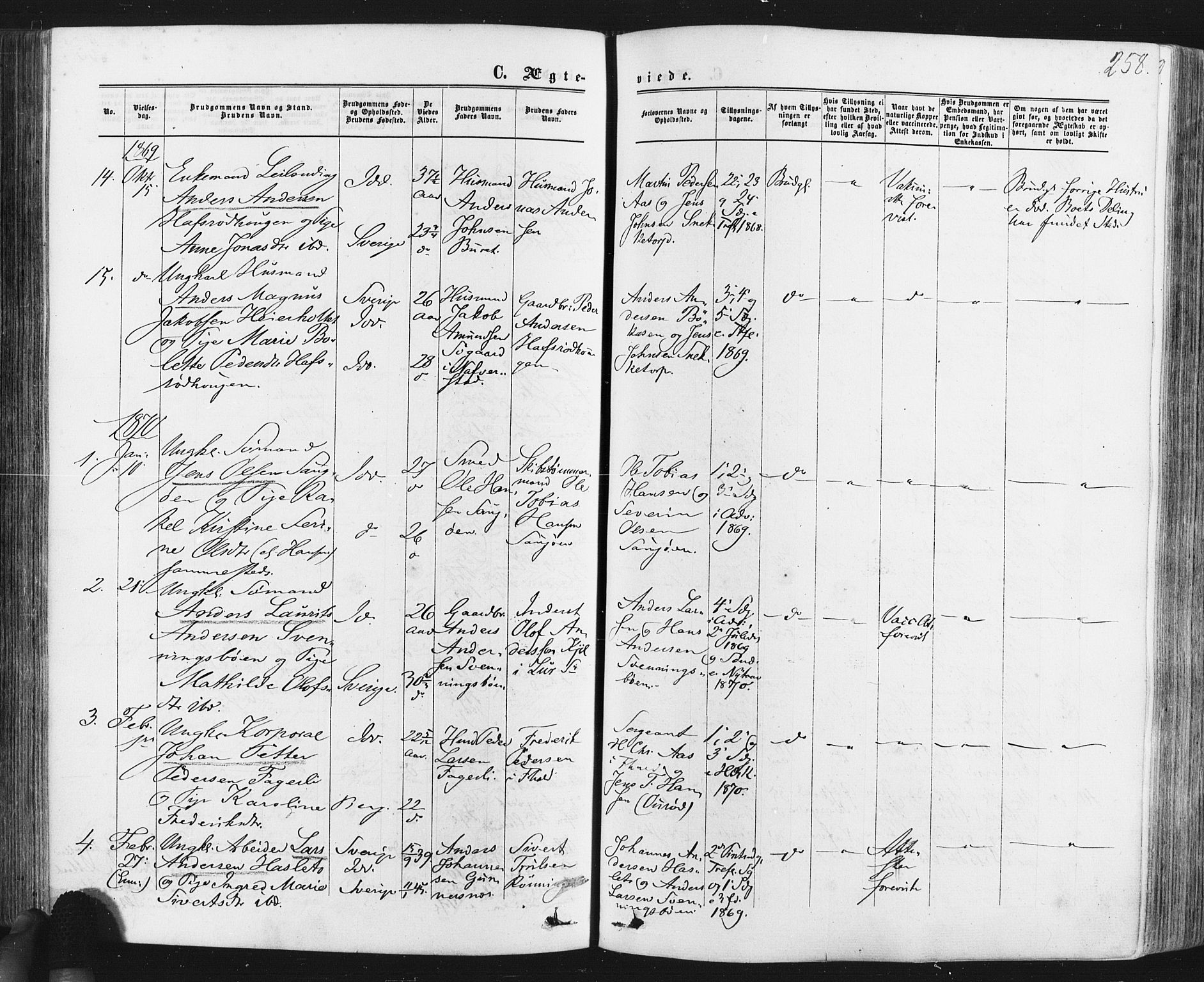 Idd prestekontor Kirkebøker, SAO/A-10911/F/Fc/L0005: Parish register (official) no. III 5, 1861-1877, p. 258