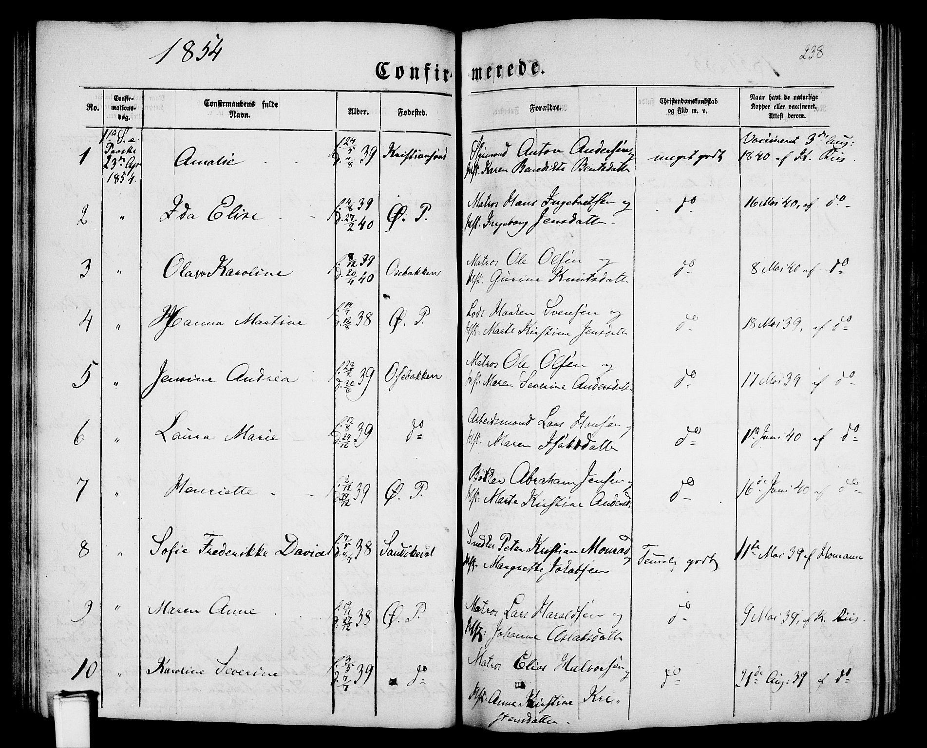 Porsgrunn kirkebøker , SAKO/A-104/G/Gb/L0004: Parish register (copy) no. II 4, 1853-1882, p. 238