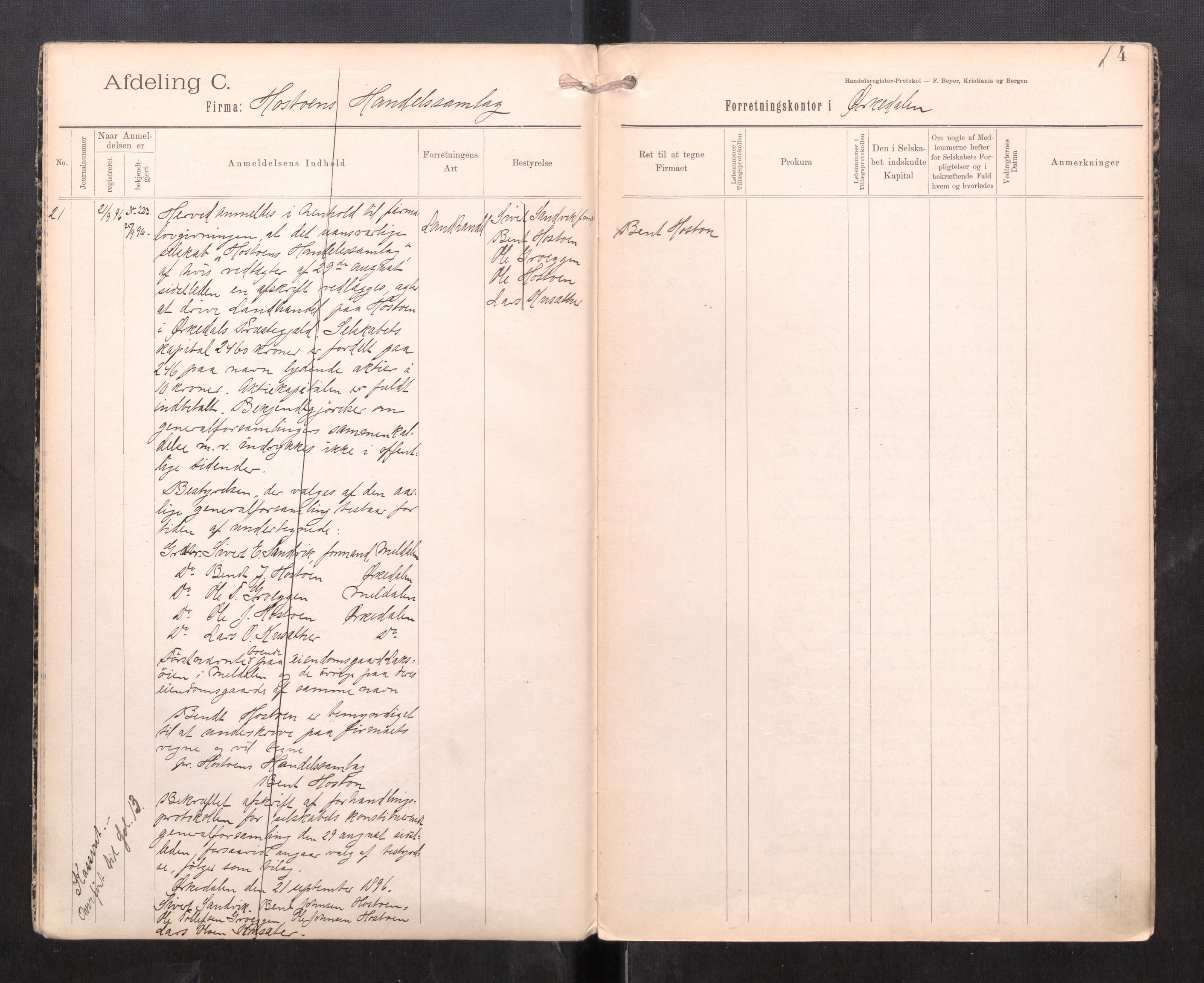 Orkdal sorenskriveri, AV/SAT-A-4169/2/J/Ja/Jaa/L0012: Firmaregister C, 1895-1911, p. 5