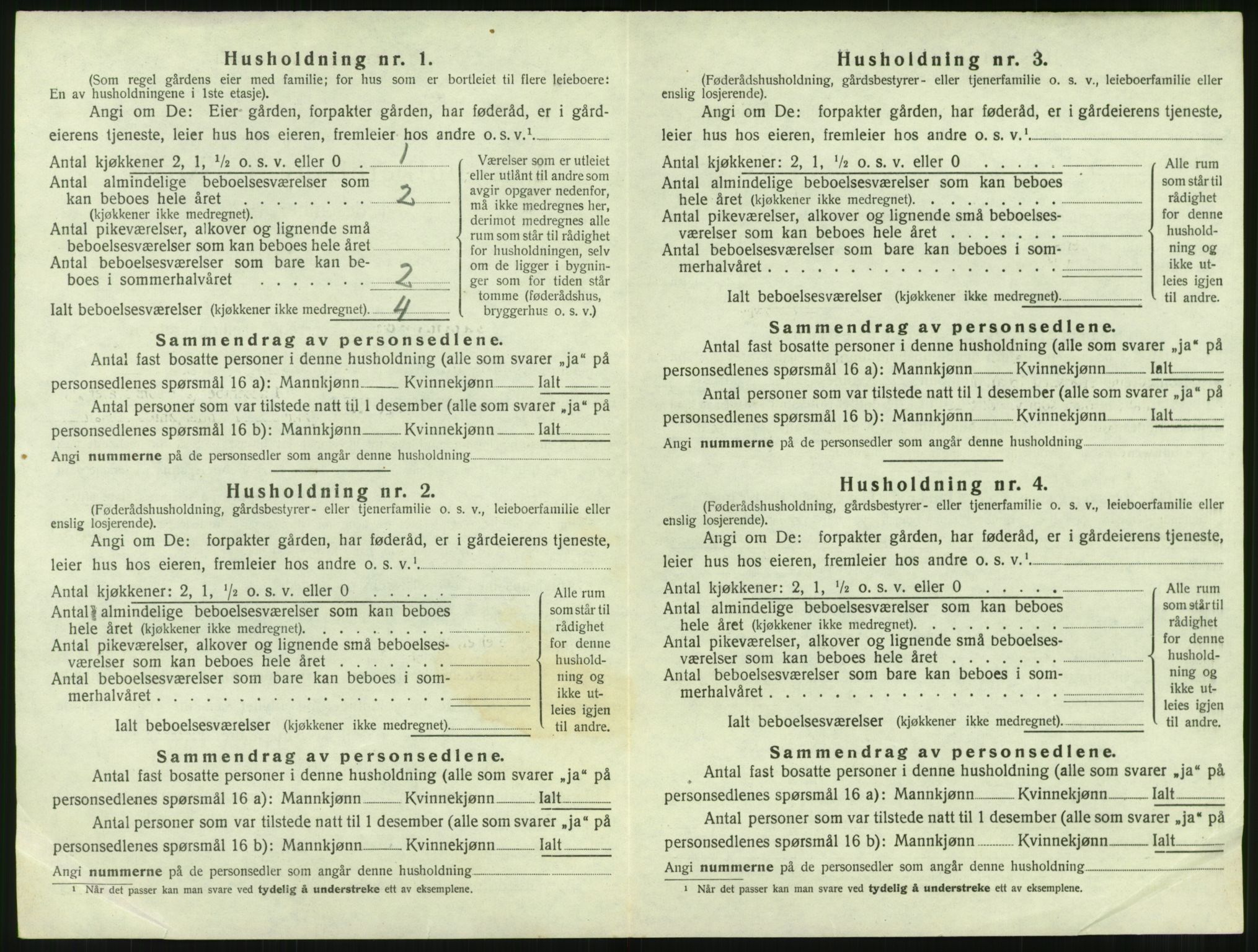 SAT, 1920 census for Straumsnes, 1920, p. 96