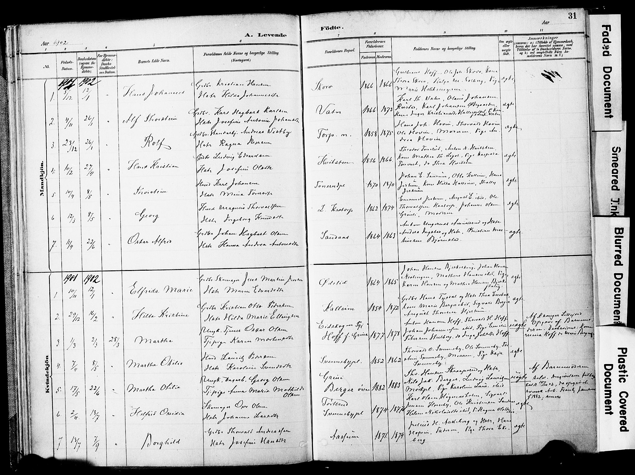 Spydeberg prestekontor Kirkebøker, SAO/A-10924/F/Fb/L0001: Parish register (official) no. II 1, 1886-1907, p. 31