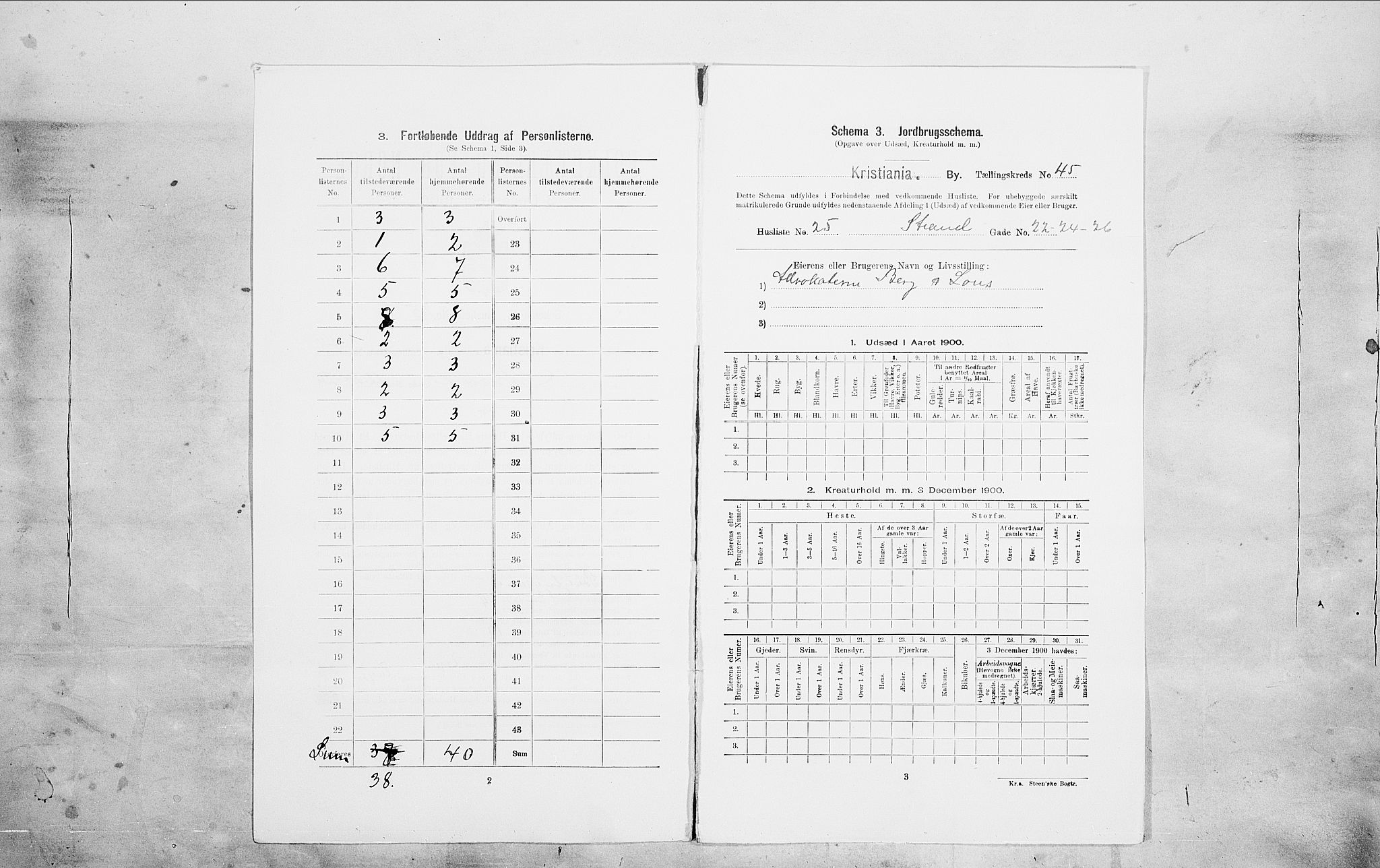 SAO, 1900 census for Kristiania, 1900, p. 92928