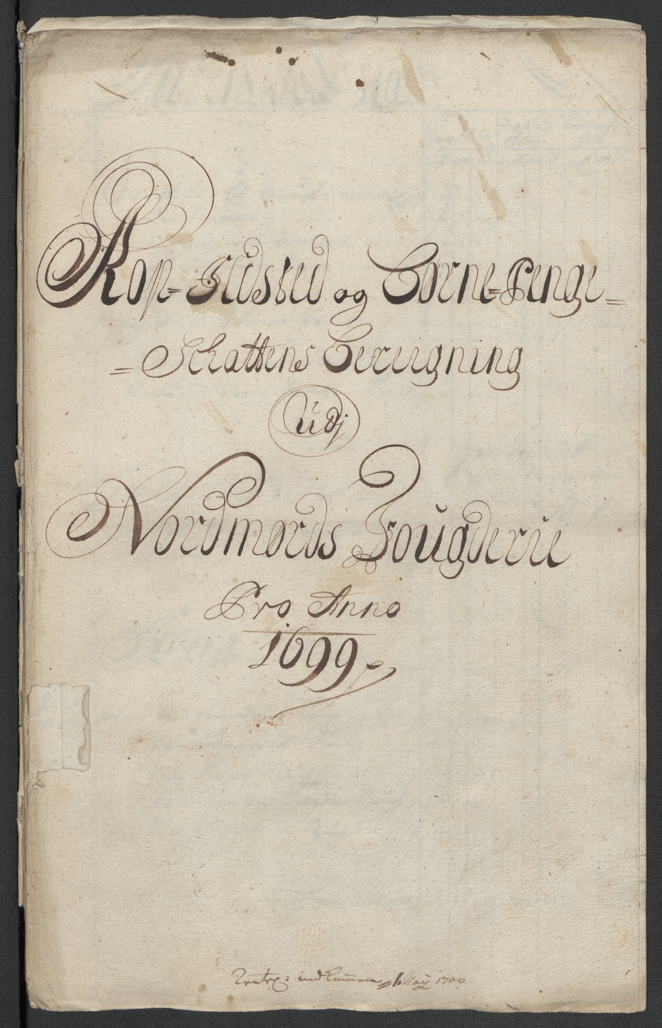 Rentekammeret inntil 1814, Reviderte regnskaper, Fogderegnskap, AV/RA-EA-4092/R56/L3738: Fogderegnskap Nordmøre, 1699, p. 157