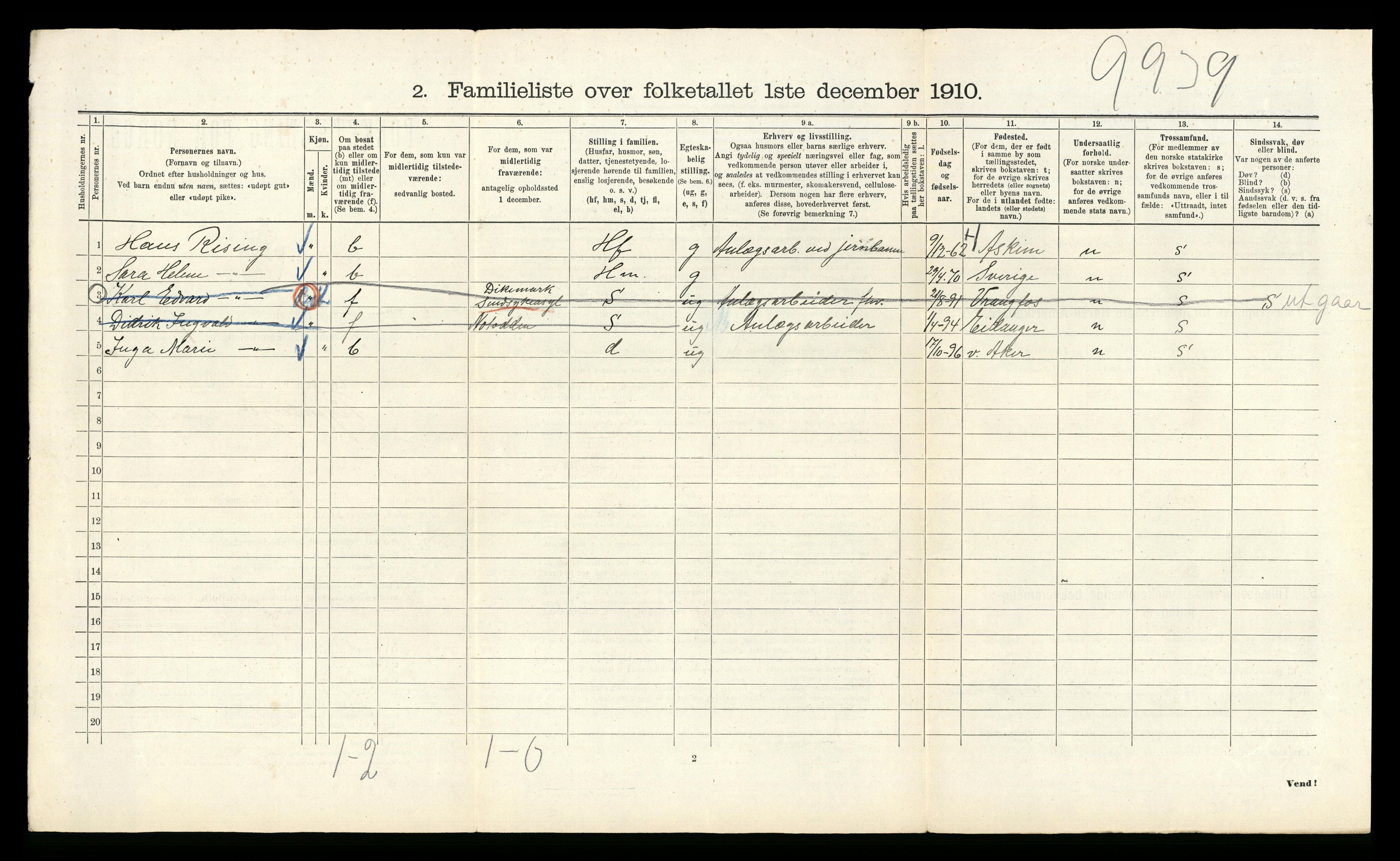 RA, 1910 census for Kristiania, 1910, p. 83104