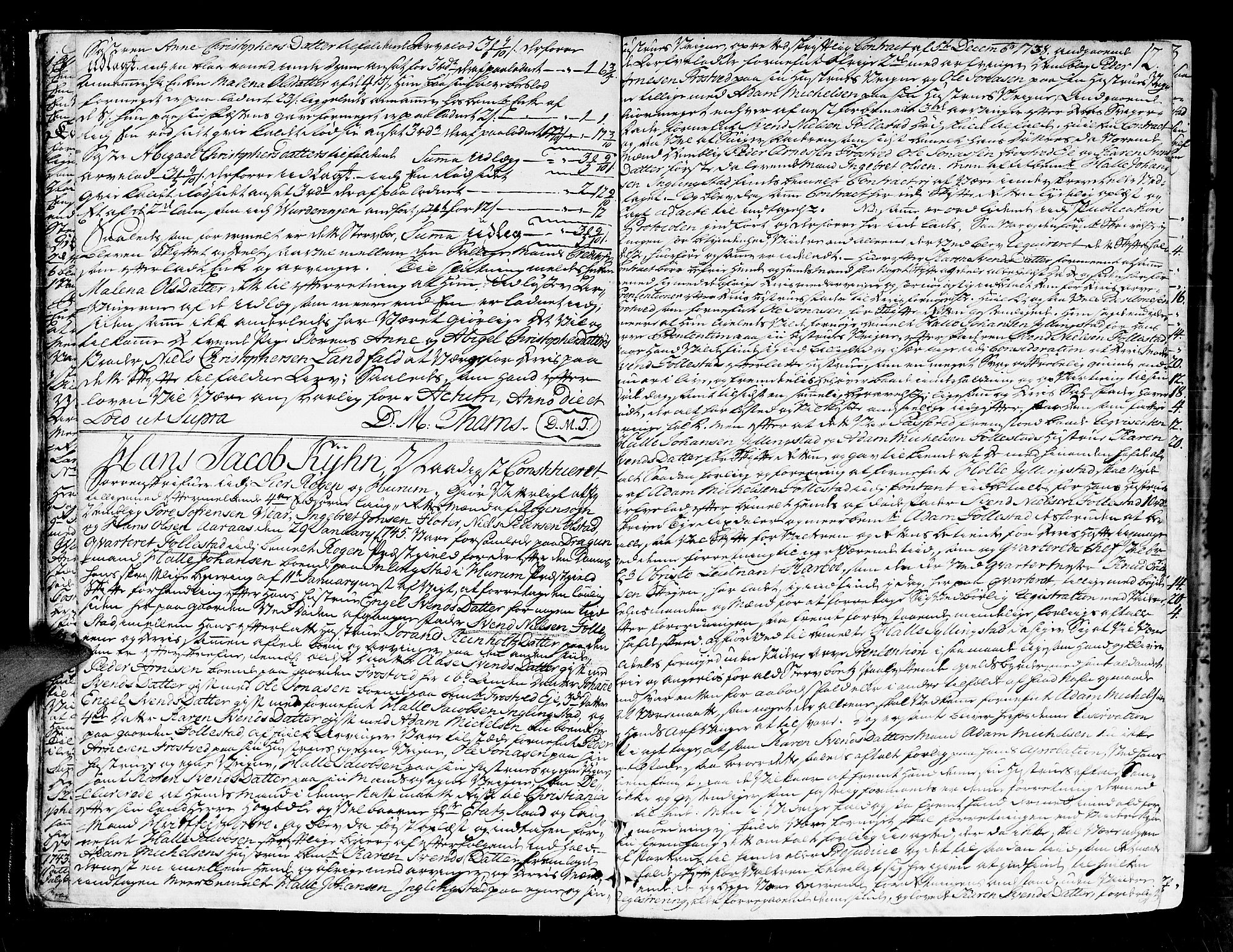 Lier, Røyken og Hurum sorenskriveri, SAKO/A-89/H/Hc/L0004: Skifteprotokoll, 1745-1761, p. 11b-12a