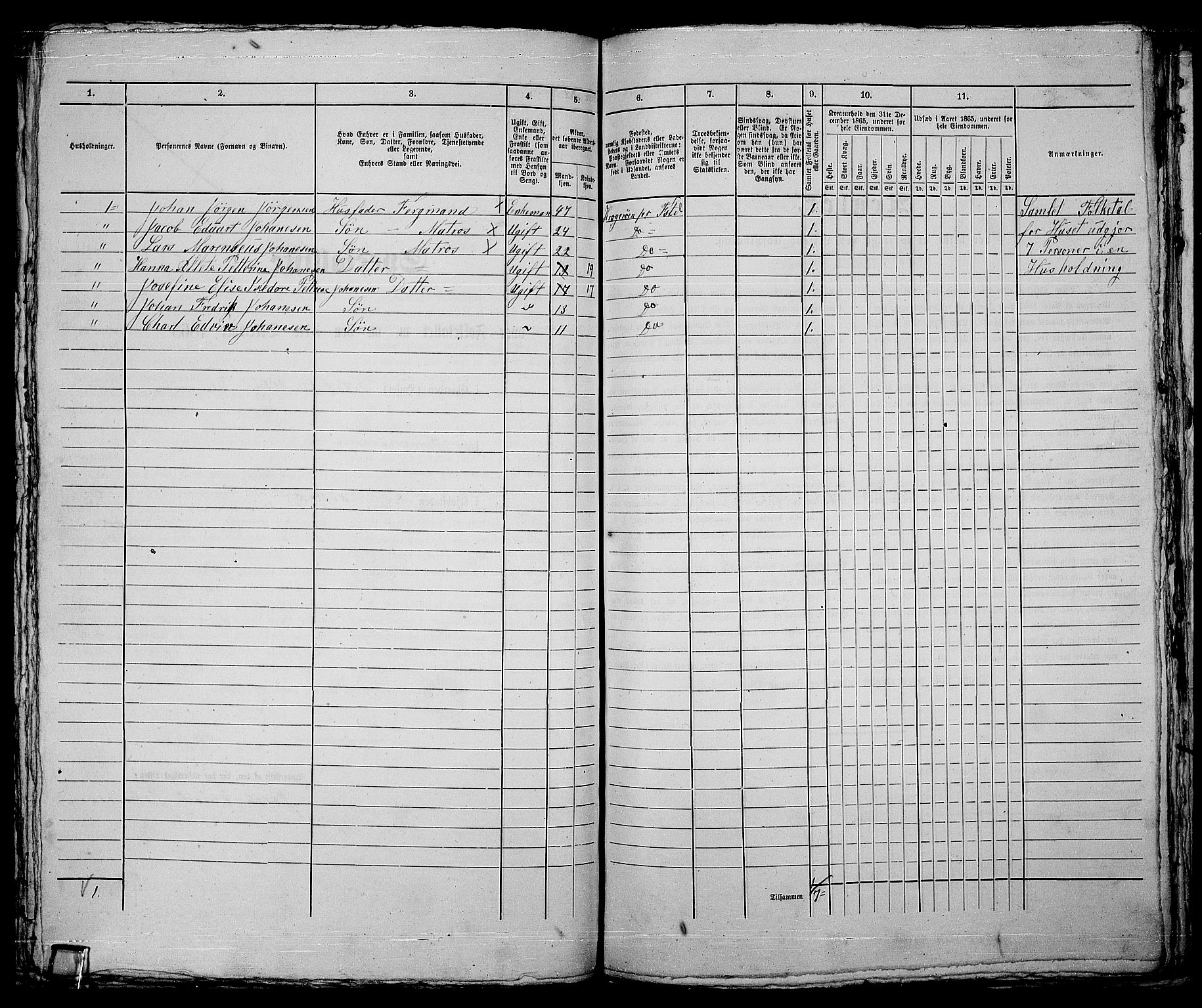 RA, 1865 census for Fredrikstad/Fredrikstad, 1865, p. 603