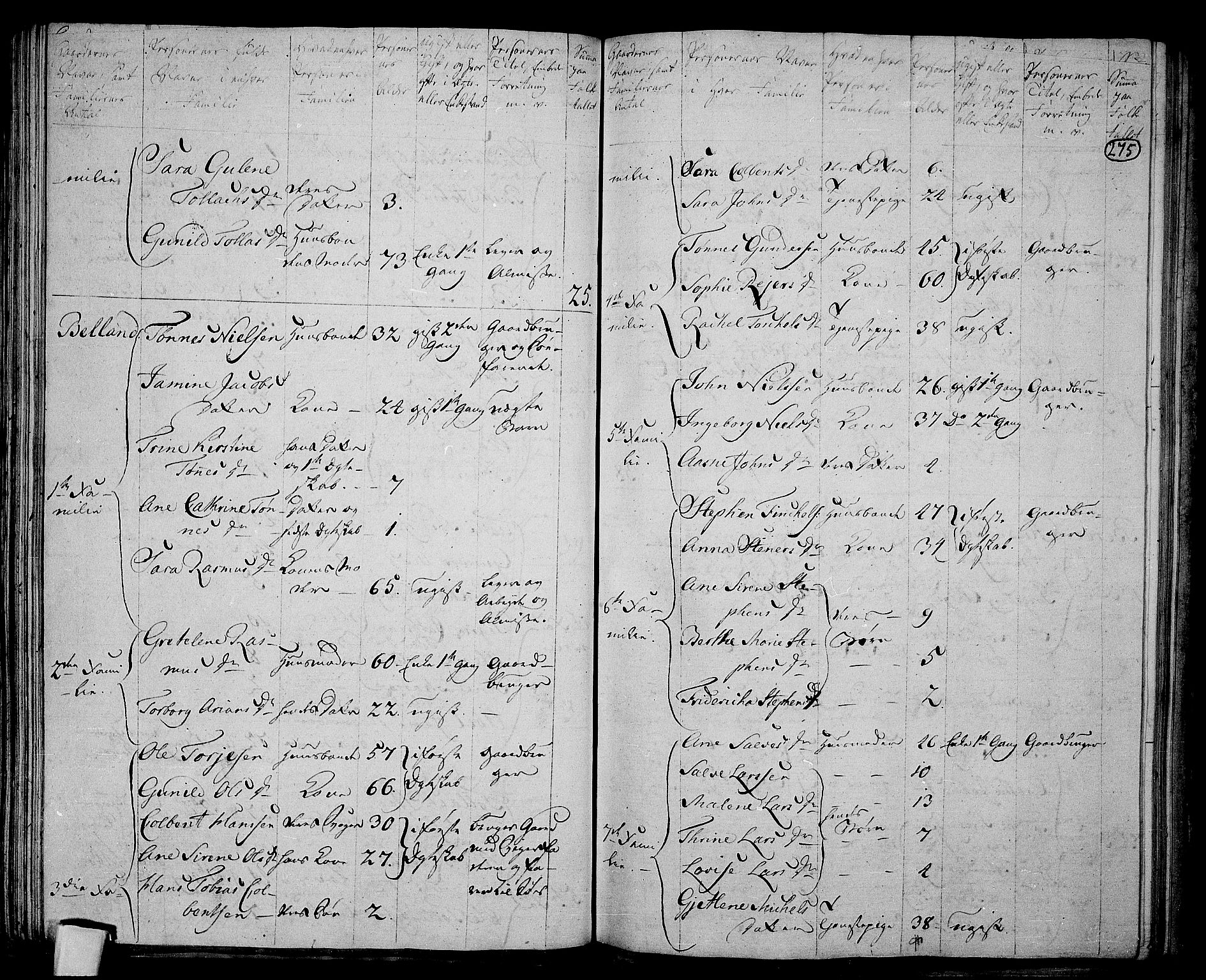 RA, 1801 census for 1032P Lyngdal, 1801, p. 274b-275a