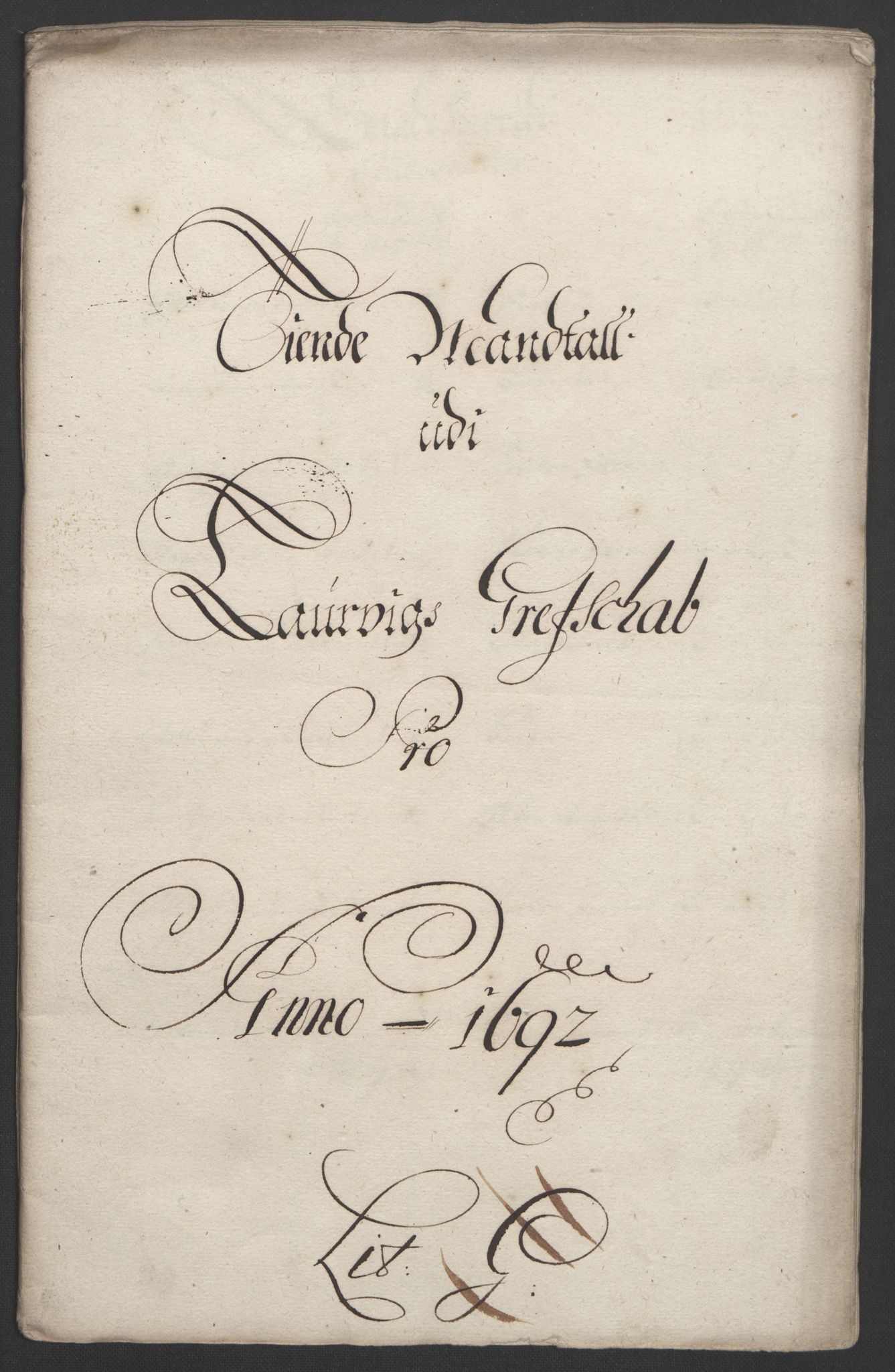 Rentekammeret inntil 1814, Reviderte regnskaper, Fogderegnskap, AV/RA-EA-4092/R33/L1973: Fogderegnskap Larvik grevskap, 1692, p. 170