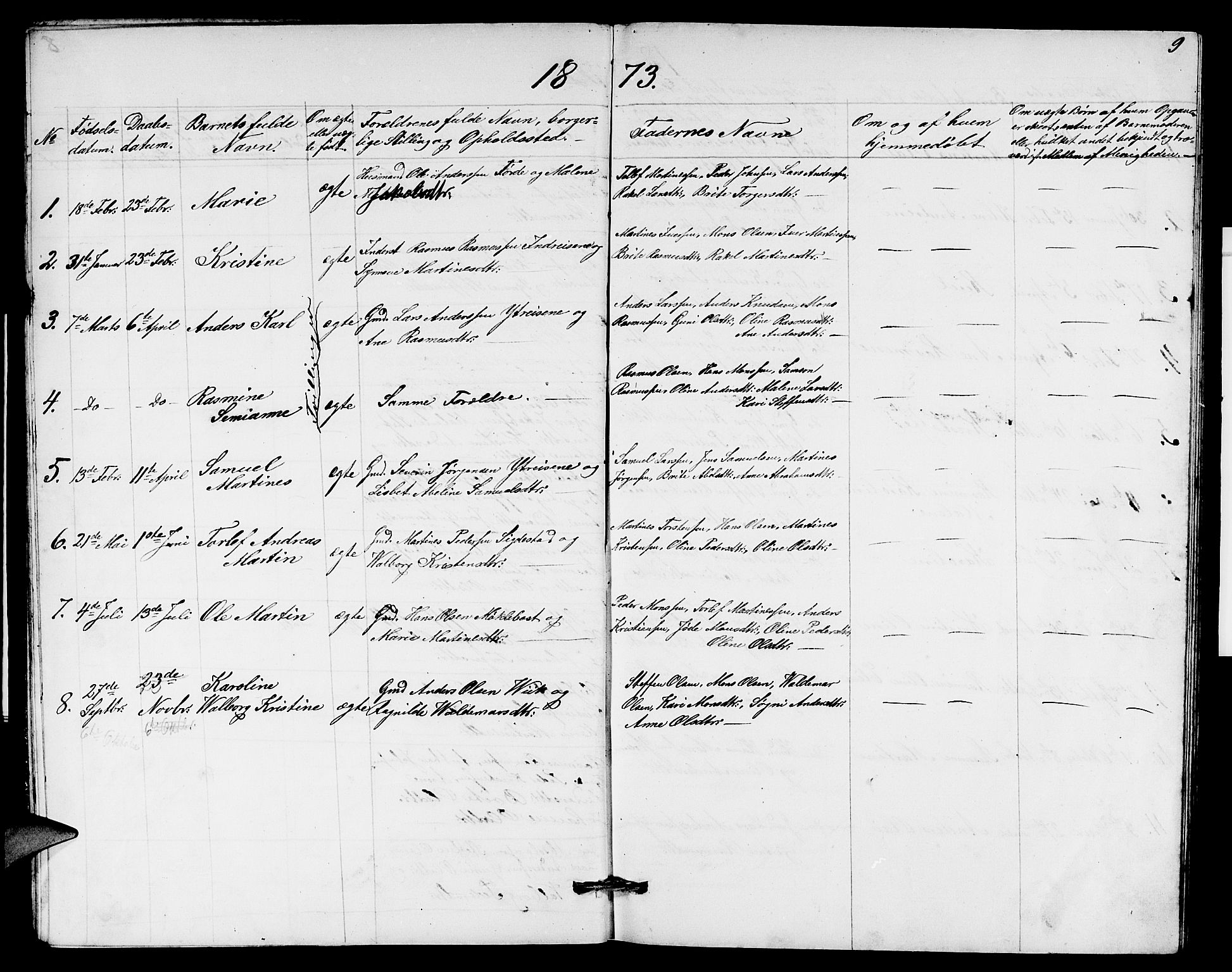 Davik sokneprestembete, AV/SAB-A-79701/H/Hab/Habd/L0001: Parish register (copy) no. D 1, 1866-1891, p. 9