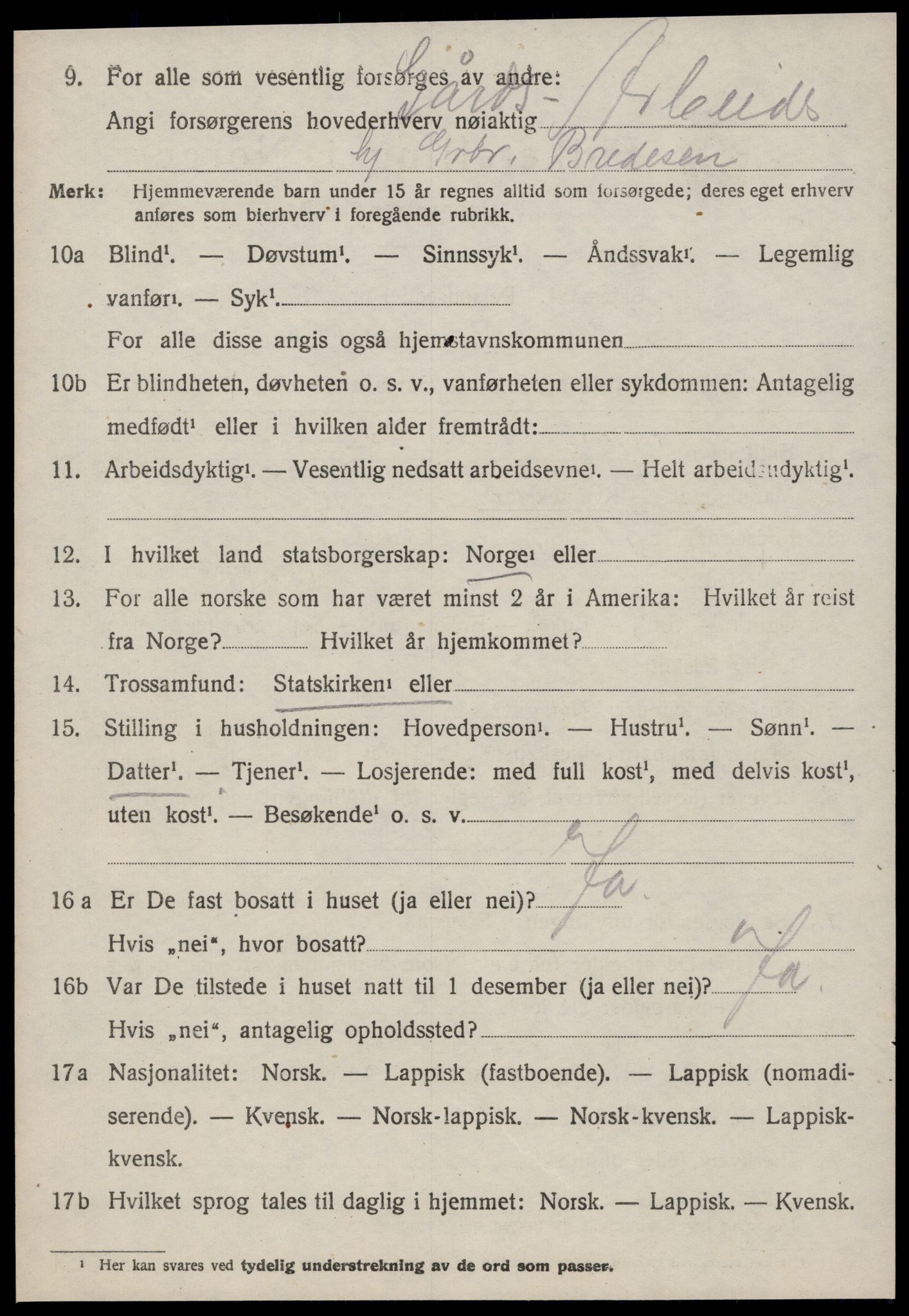 SAT, 1920 census for Meldal, 1920, p. 4430