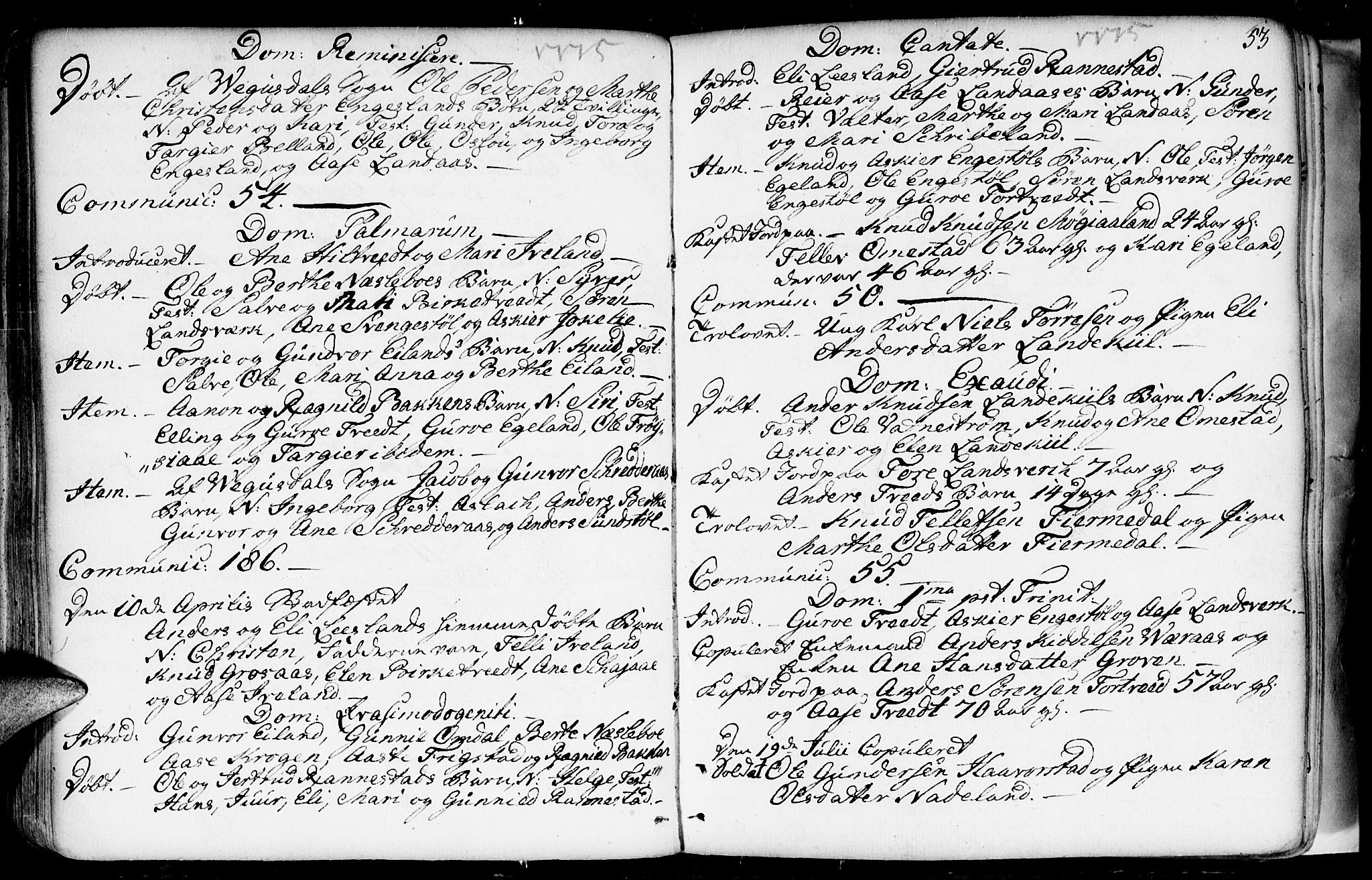 Evje sokneprestkontor, SAK/1111-0008/F/Fa/Fac/L0002: Parish register (official) no. A 2, 1765-1816, p. 53