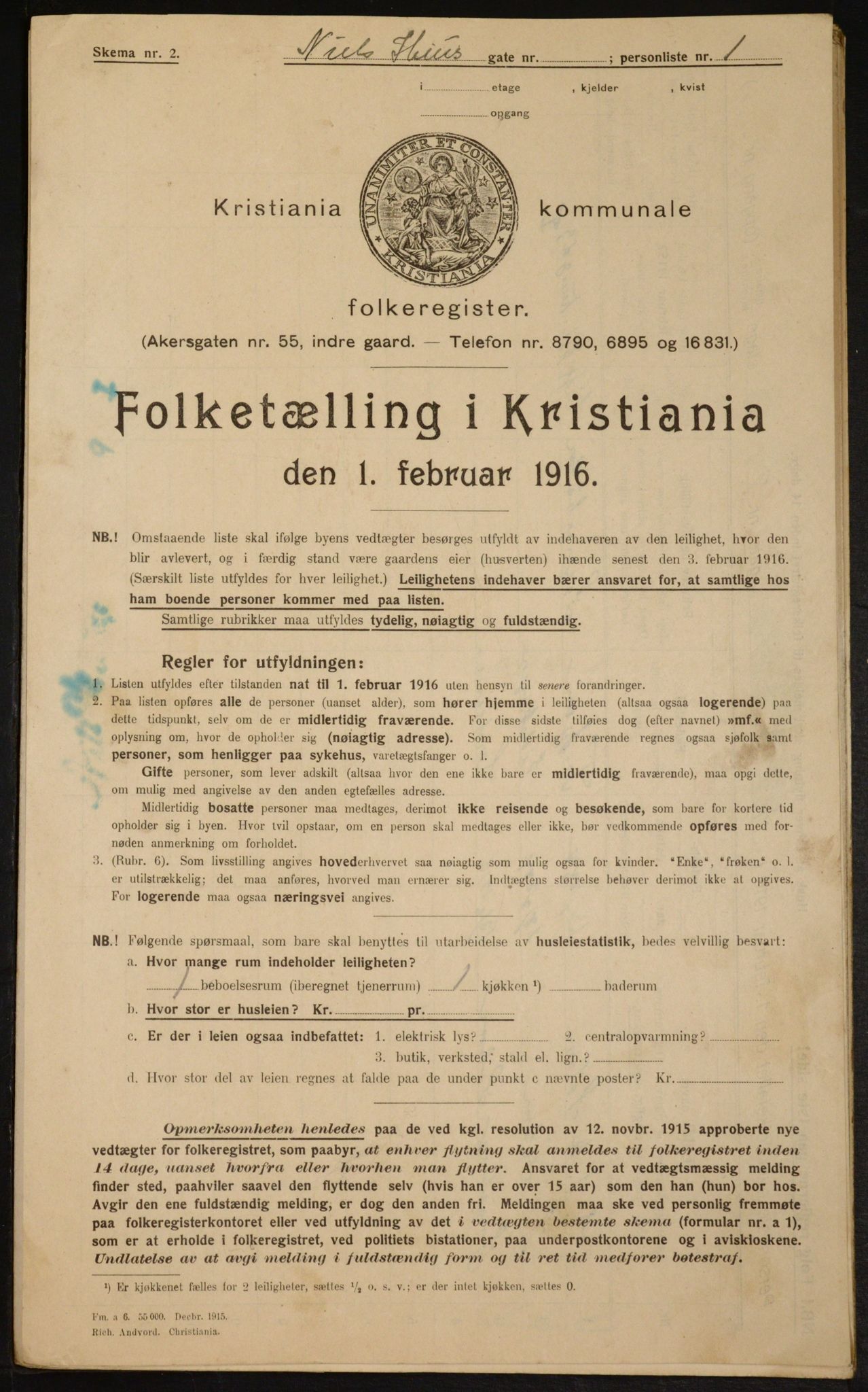 OBA, Municipal Census 1916 for Kristiania, 1916, p. 72723