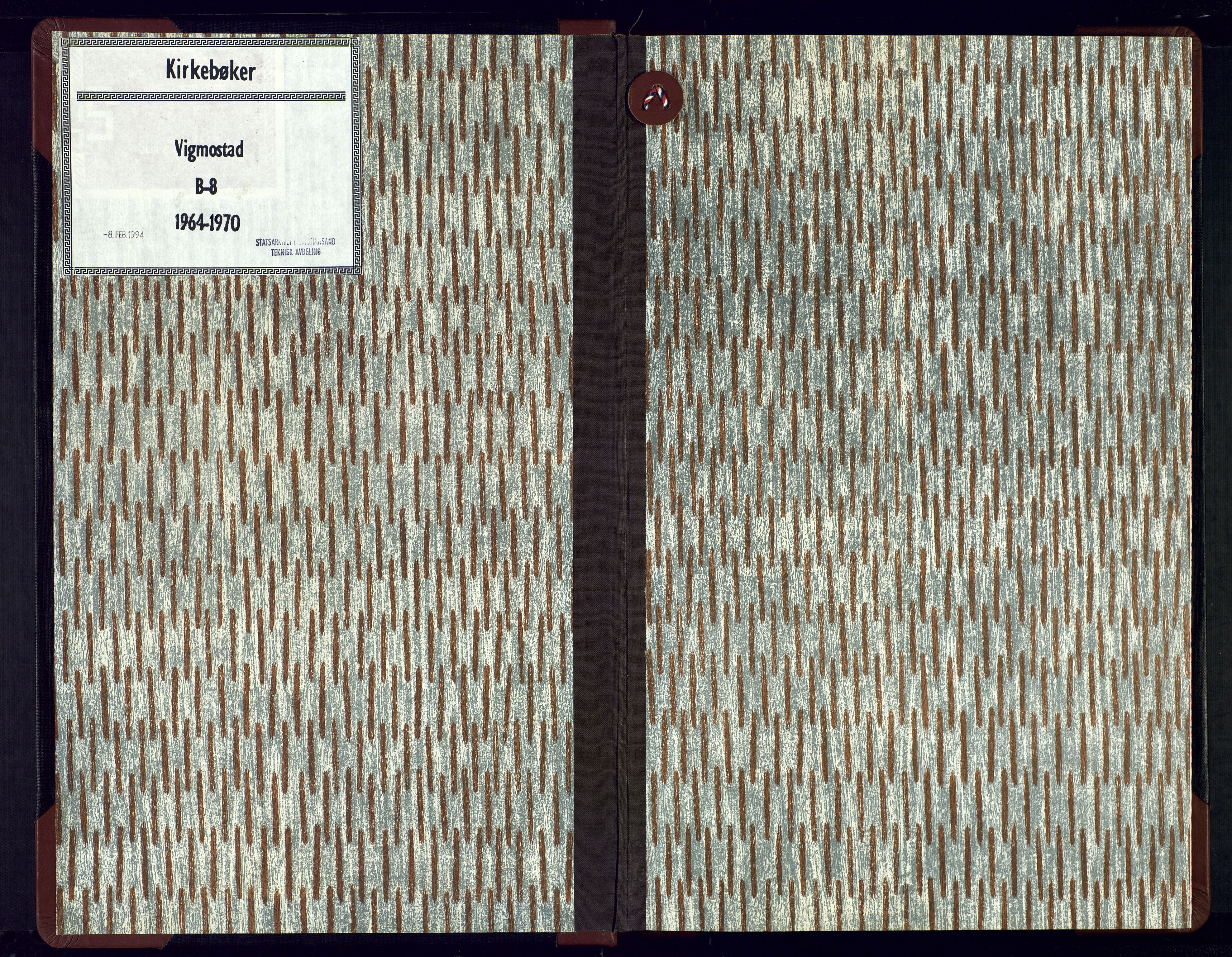 Nord-Audnedal sokneprestkontor, AV/SAK-1111-0032/F/Fb/Fbb/L0008: Parish register (copy) no. B-8, 1964-1970