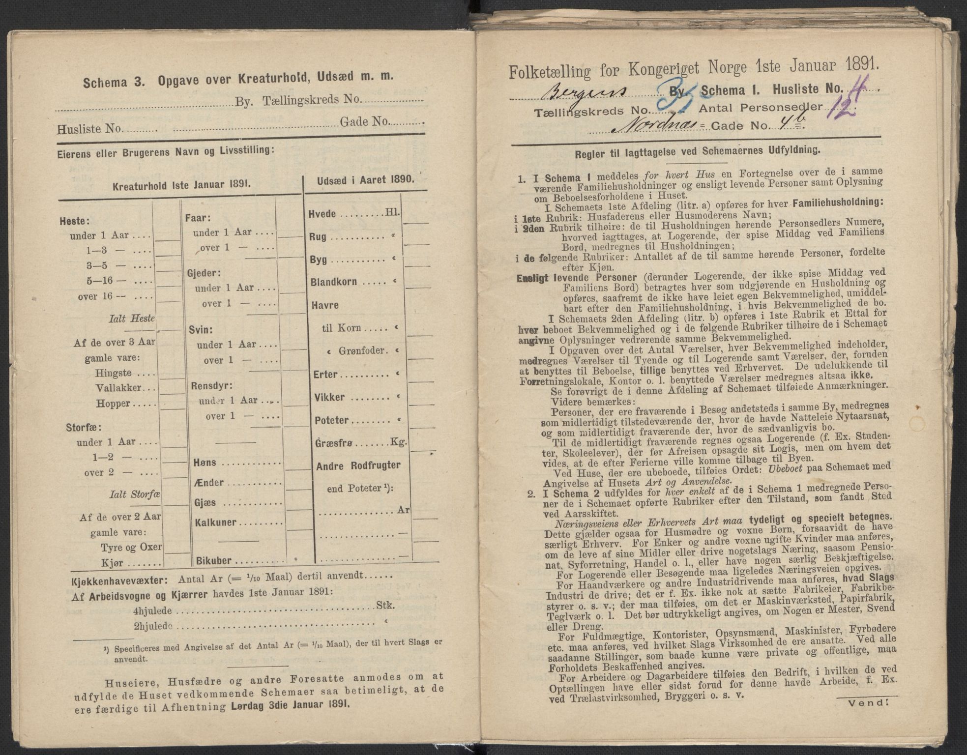 RA, 1891 Census for 1301 Bergen, 1891, p. 5612