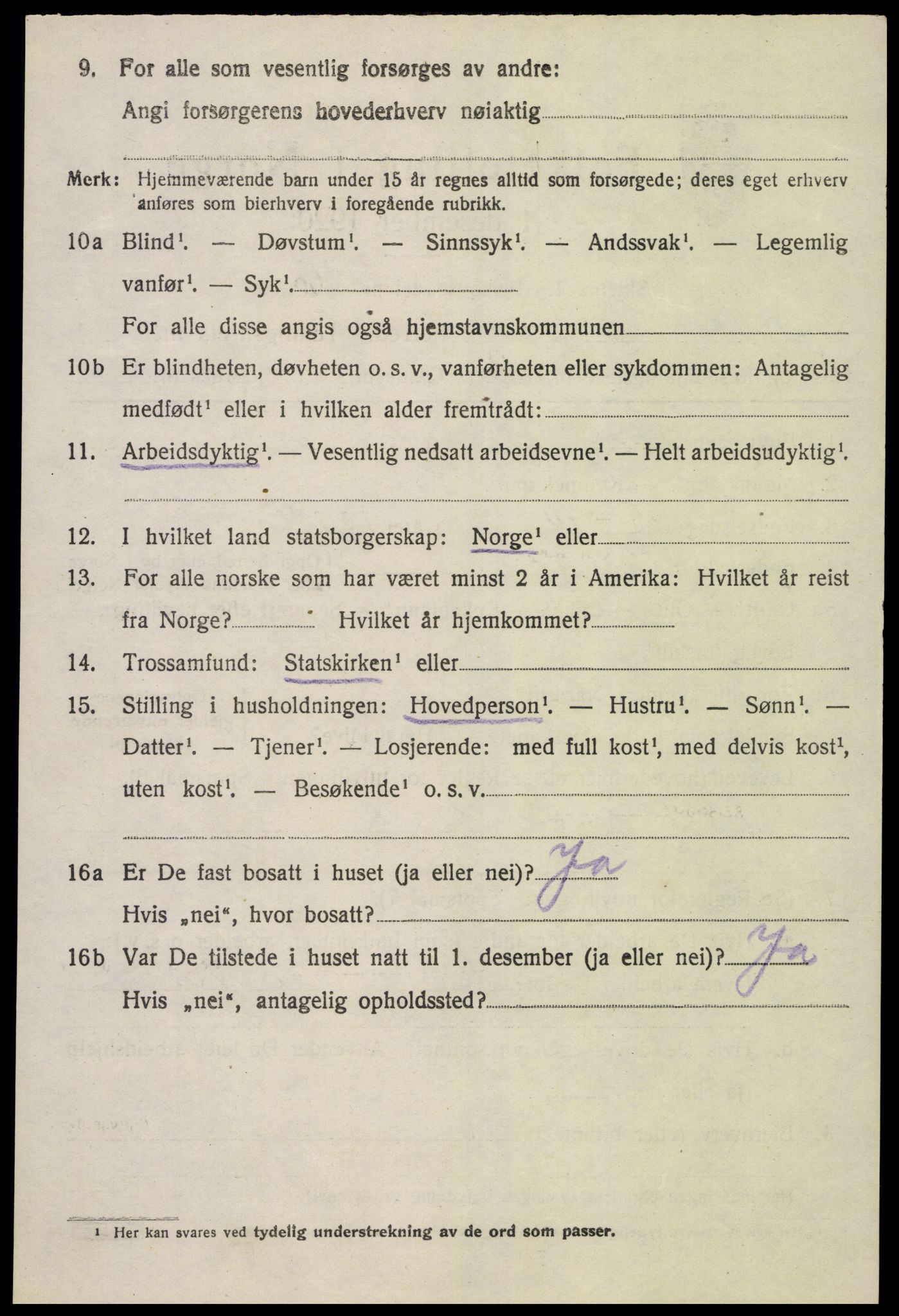 SAK, 1920 census for Stokken, 1920, p. 1985