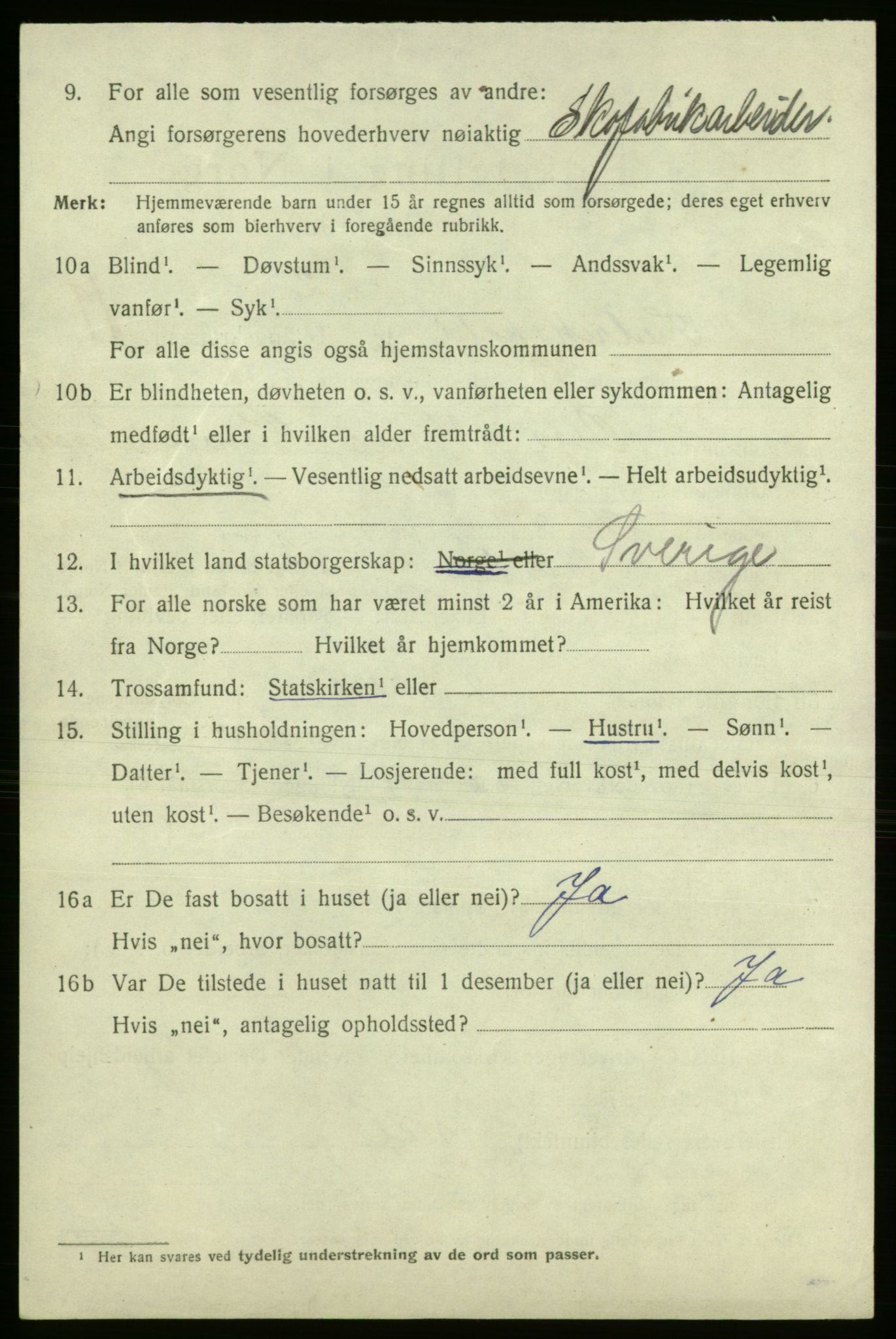 SAO, 1920 census for Fredrikshald, 1920, p. 28957