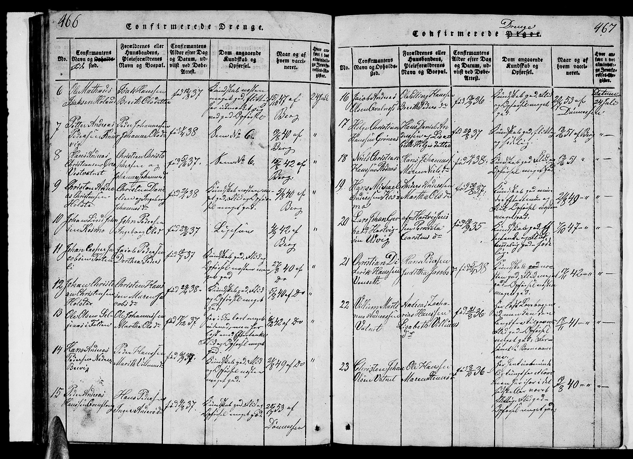 Ministerialprotokoller, klokkerbøker og fødselsregistre - Nordland, AV/SAT-A-1459/852/L0752: Parish register (copy) no. 852C03, 1840-1855, p. 466-467