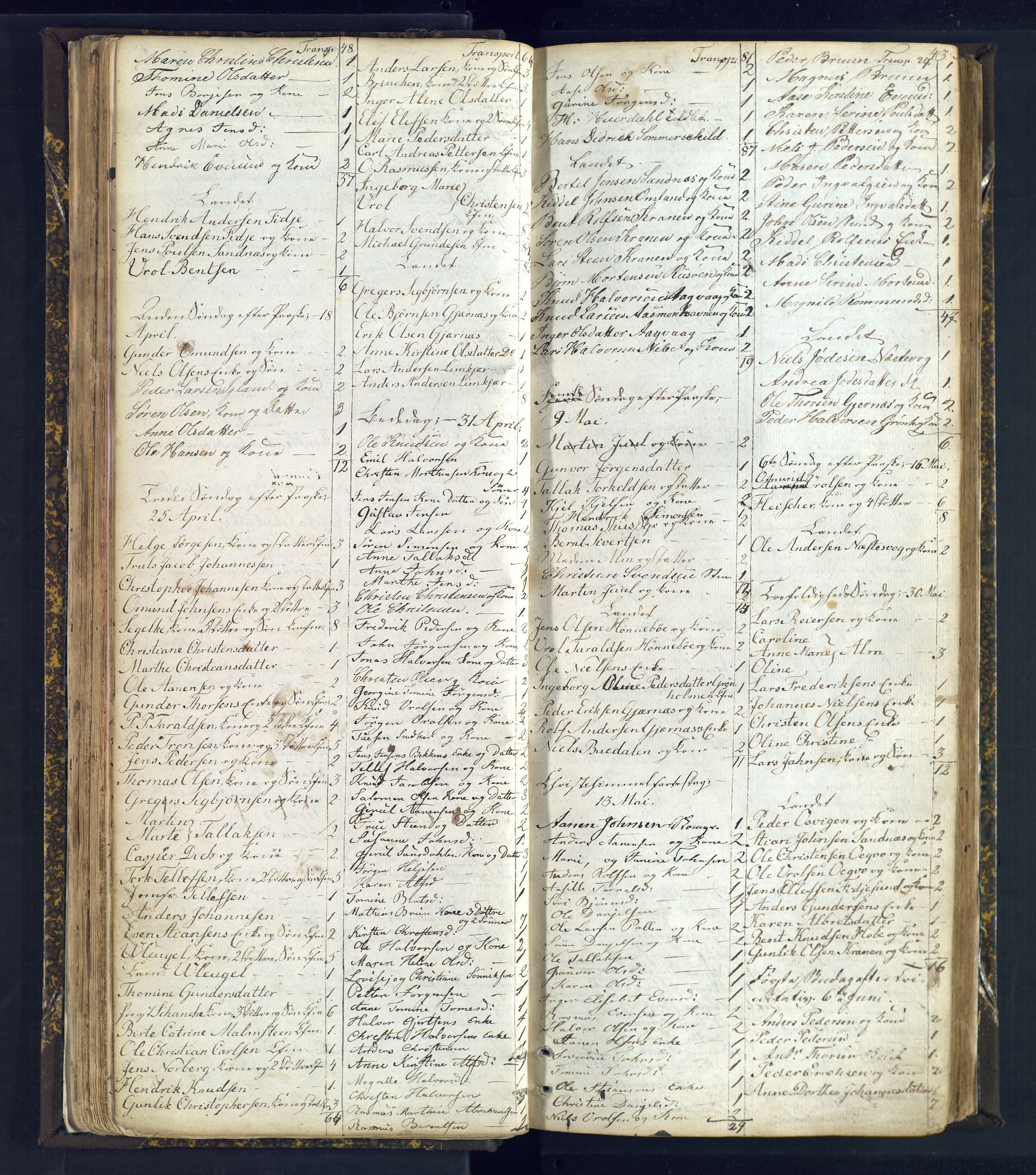 Risør sokneprestkontor, SAK/1111-0035/F/Fc/L0003: Communicants register no. C 3, 1836-1872, p. 43