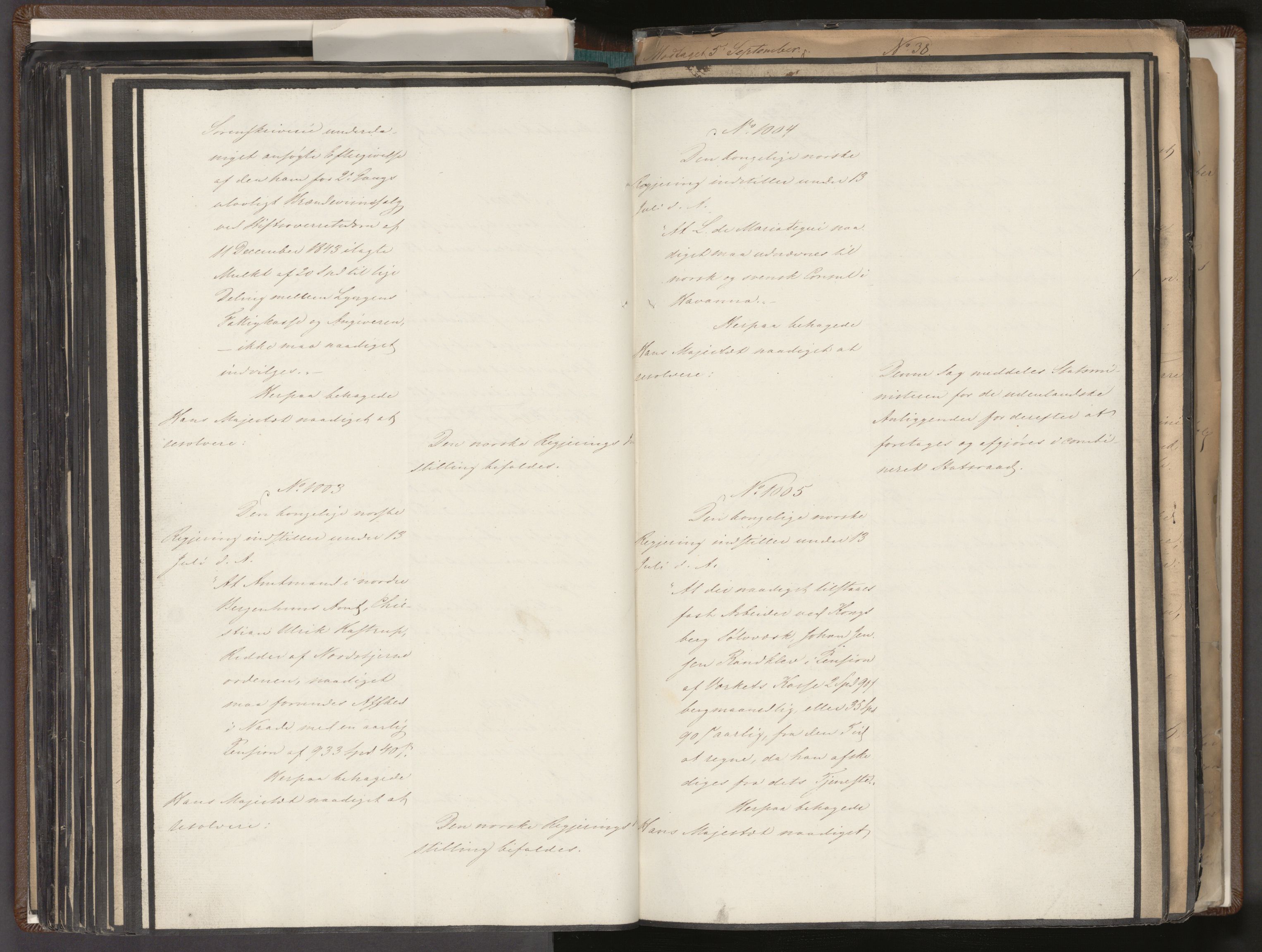 Statsrådssekretariatet, AV/RA-S-1001/A/Ab/L0060: Kgl. res. nr. 780-1719, 2. halvår, 1844