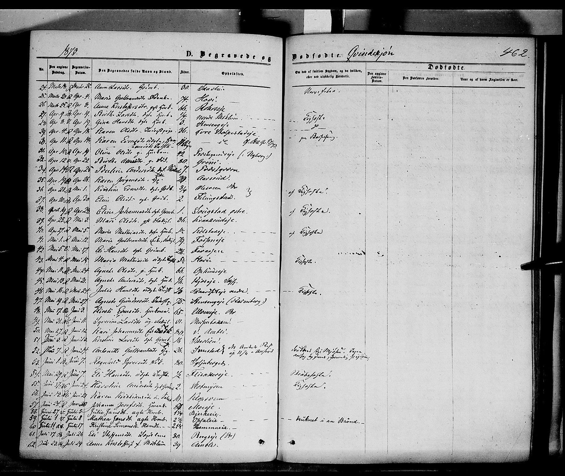 Ringsaker prestekontor, AV/SAH-PREST-014/K/Ka/L0011: Parish register (official) no. 11, 1870-1878, p. 462