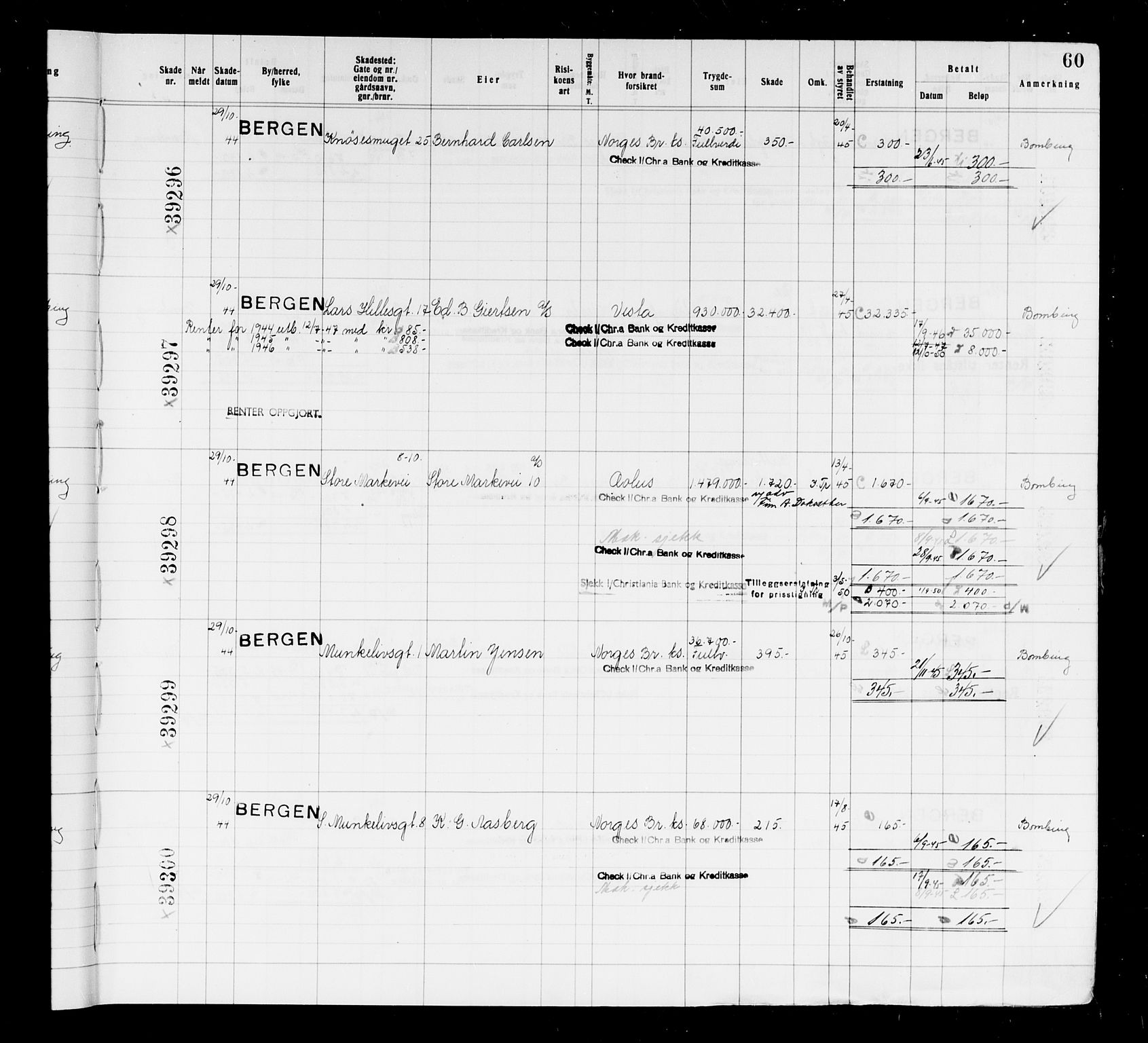 Krigsskadetrygdene for bygninger og løsøre, AV/RA-S-1548/V/L0037: Bygning, branntrygdet., 1940-1945, p. 60