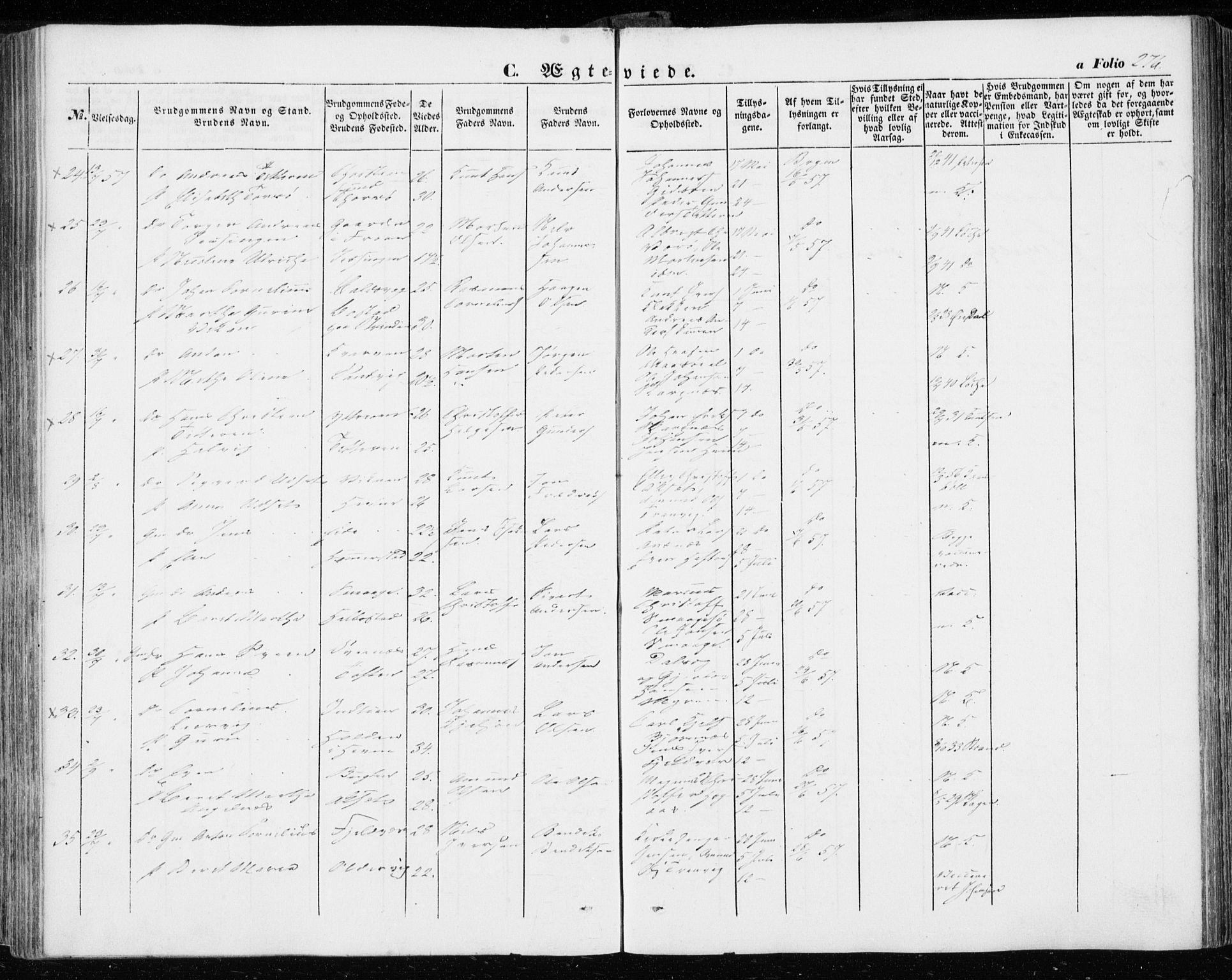 Ministerialprotokoller, klokkerbøker og fødselsregistre - Sør-Trøndelag, SAT/A-1456/634/L0530: Parish register (official) no. 634A06, 1852-1860, p. 276