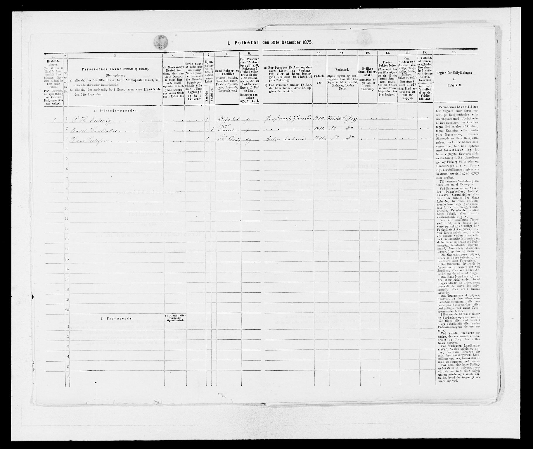 SAB, 1875 census for 1224P Kvinnherad, 1875, p. 609