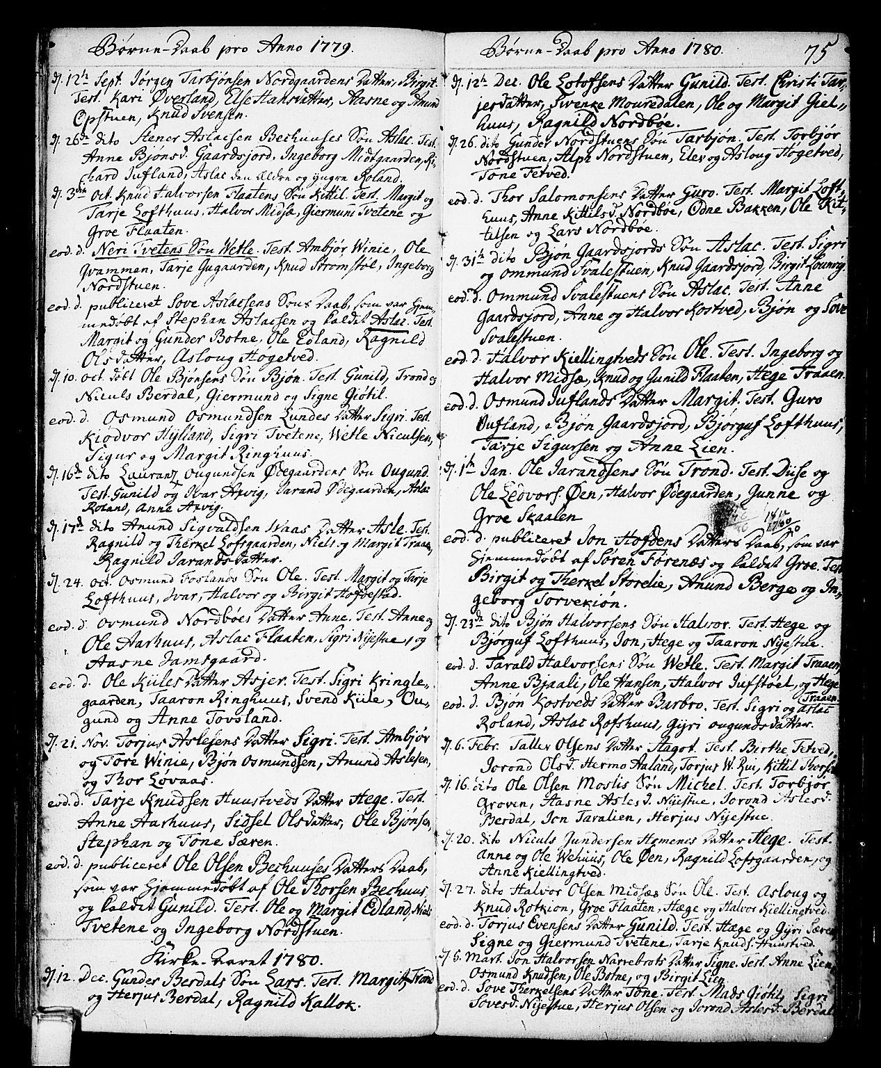 Vinje kirkebøker, SAKO/A-312/F/Fa/L0002: Parish register (official) no. I 2, 1767-1814, p. 75