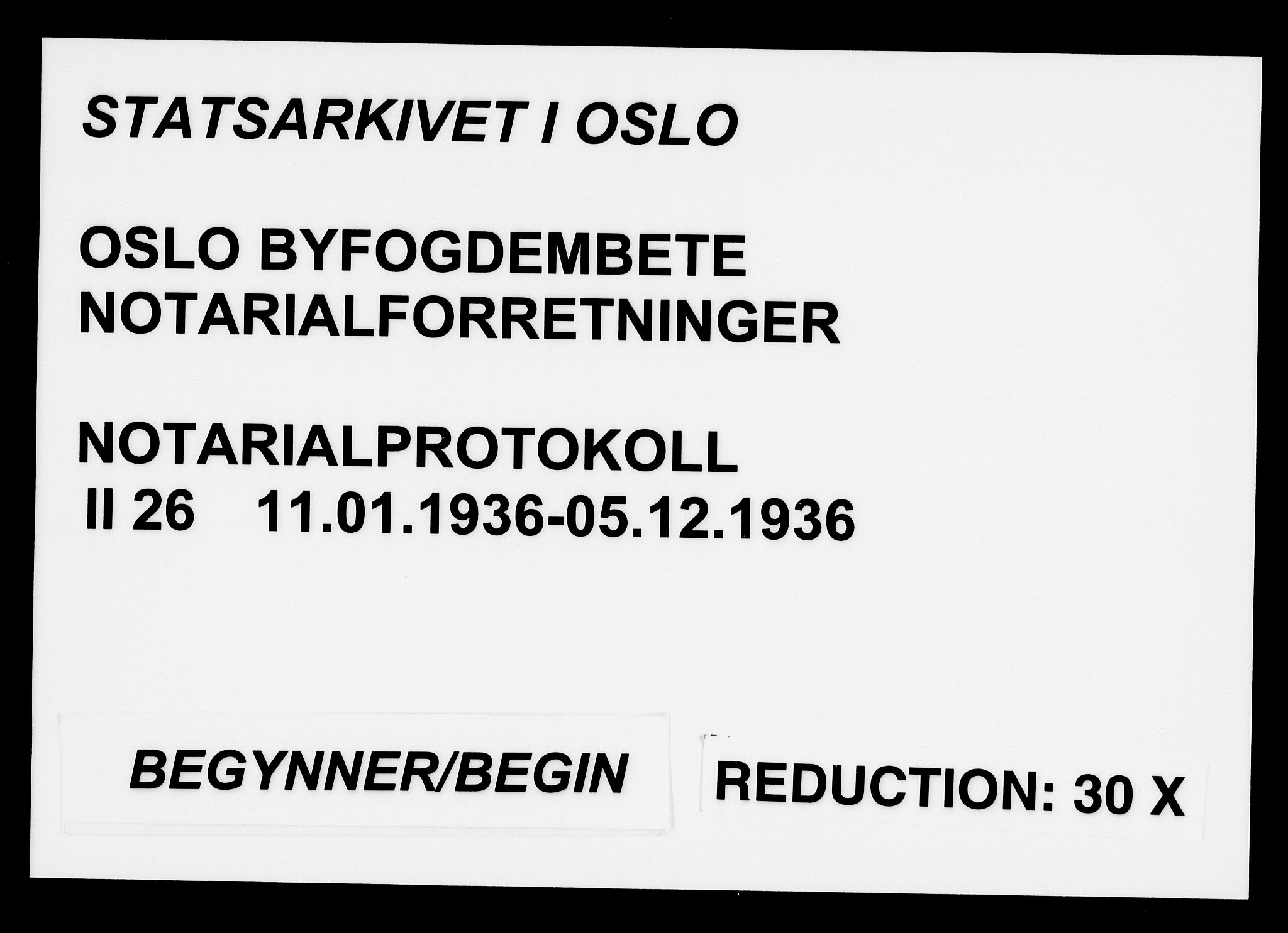 Oslo byfogd avd. I, AV/SAO-A-10220/L/Lb/Lbb/L0026: Notarialprotokoll, rekke II: Vigsler, 1936